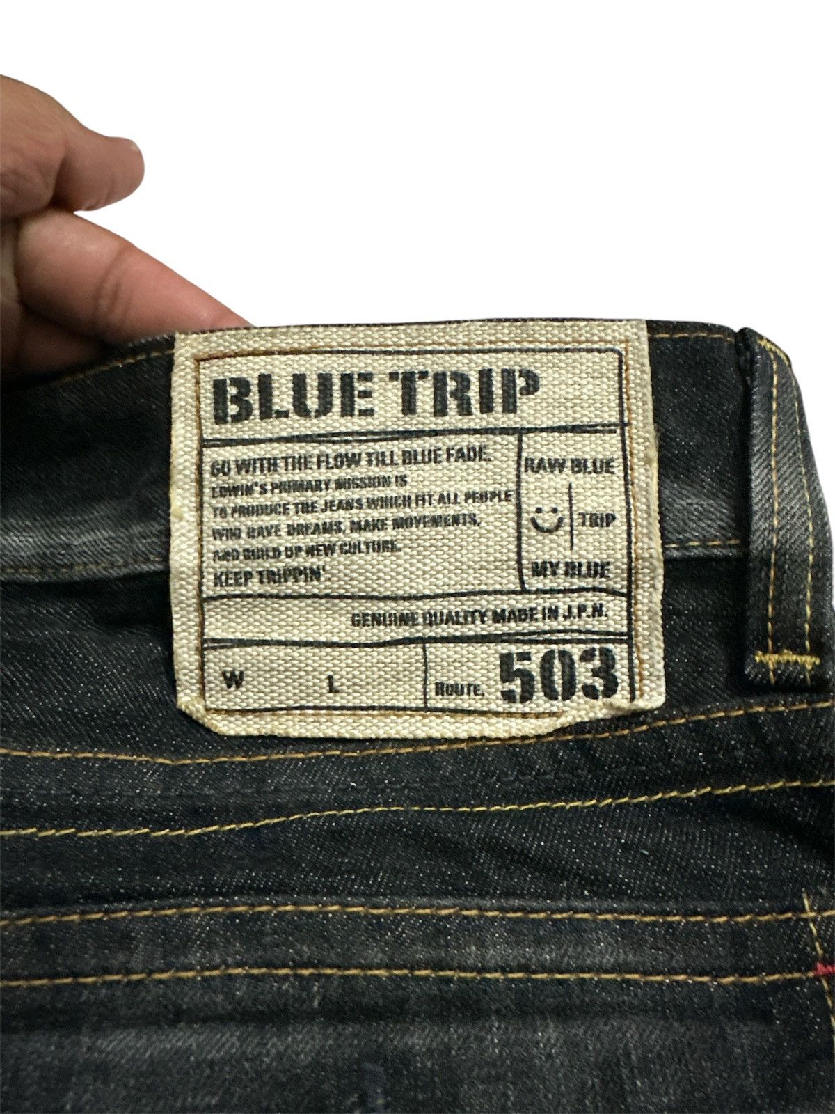 GOA 2000 Edwin 503 Flare Washed Clawmark Y2K Goa Lgb Style Jeans Size US 35 - 9 Thumbnail