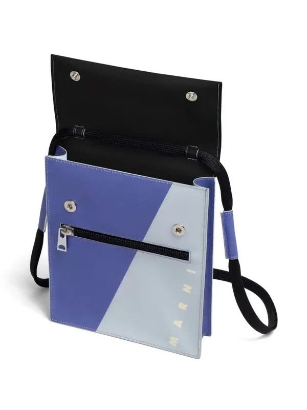 Marni o1w1db11125 Size :OS/Logo-Print Shoulder Bag in Blue Size ONE SIZE - 4 Thumbnail