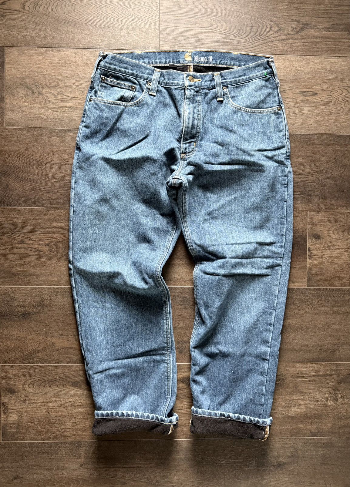 Carhartt Vintage Fleece Lined Carhartt Jeans / Pants Size US 35 - 1 Thumbnail