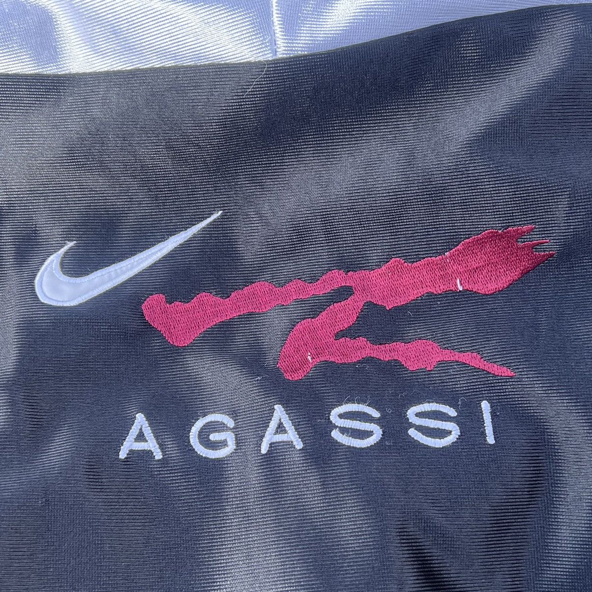 Nike × Vintage RARE Vintage Nike Andre Agassi Big Logo Shirt short sleeves Size US XL / EU 56 / 4 - 12 Thumbnail