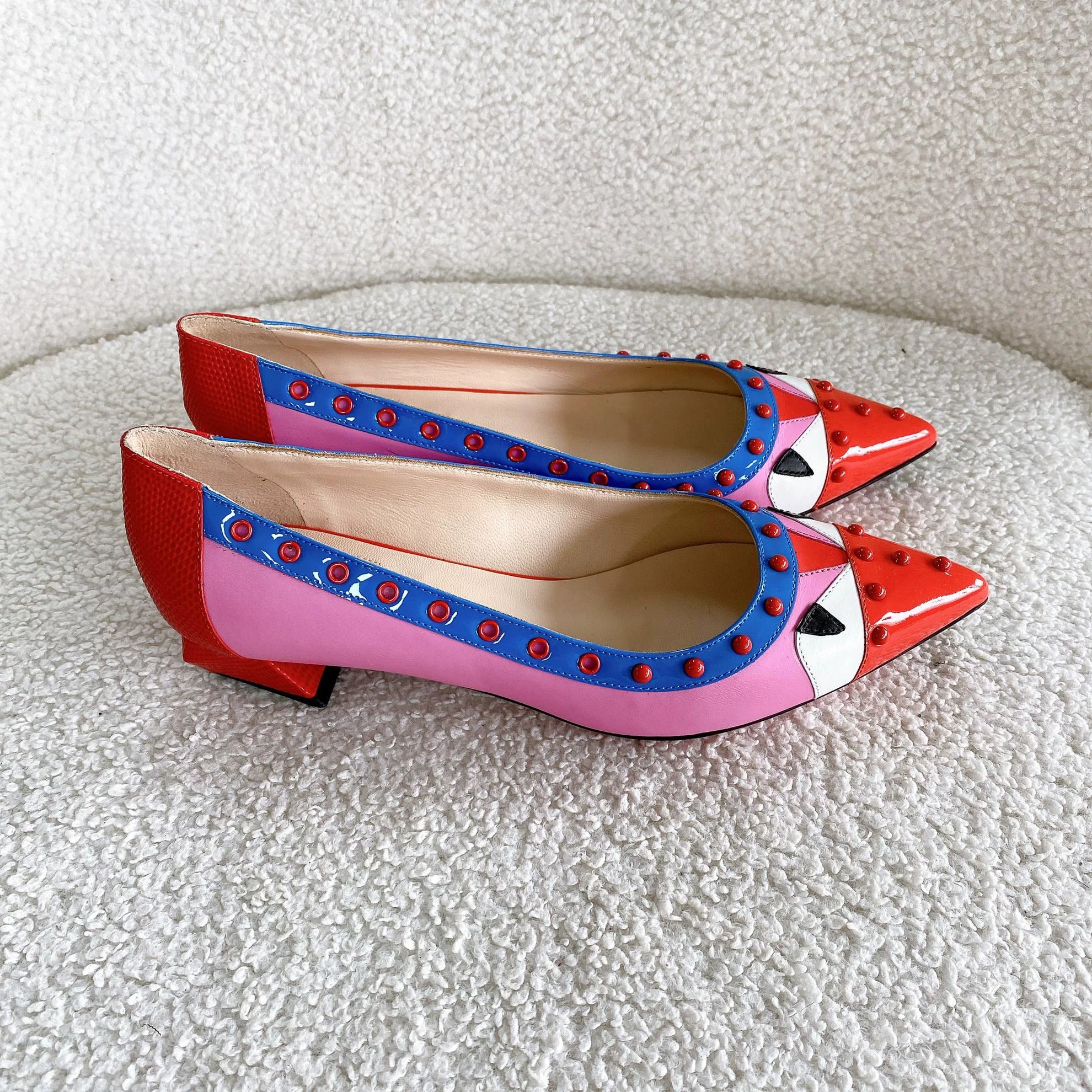 Fendi Fendi Color Blocked Low Heel Shoes 35.5 5194 New Size US 5 / IT 35 - 3 Thumbnail
