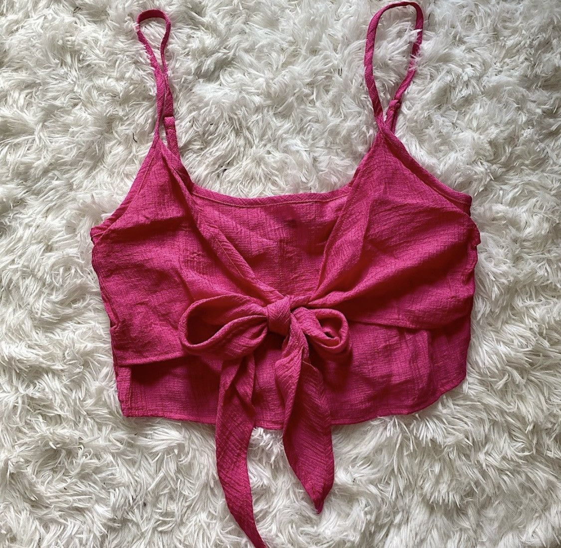 Other PINK BOW & TIE ADJUSTABLE CAMI CROP TOP TANK Size S / US 4 / IT 40 - 7 Thumbnail
