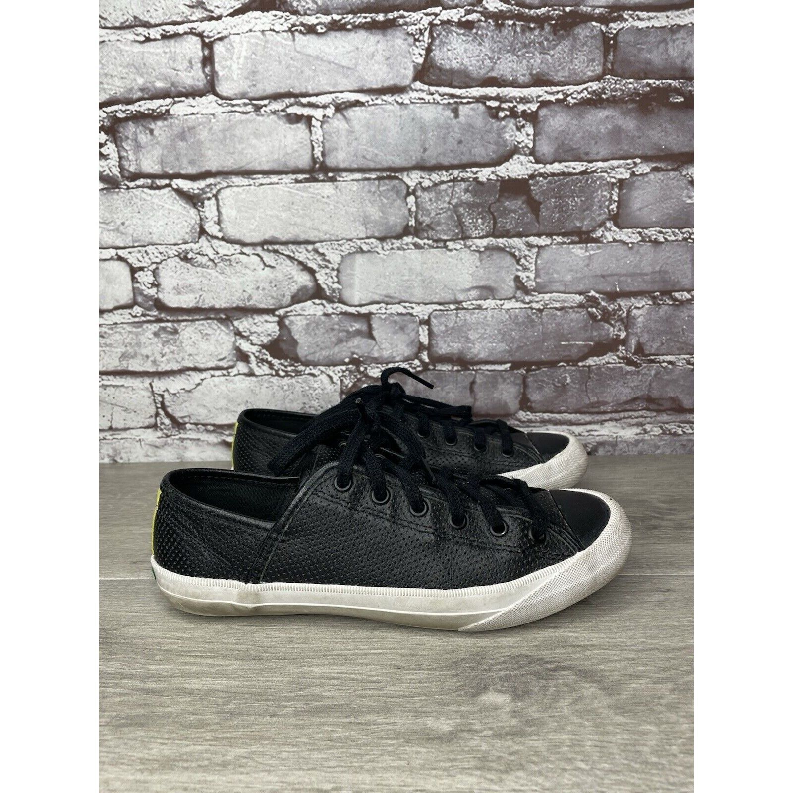 Kate Spade Kate Spade Saturday PF-Flyers Black Leather Low Top Sneakers Size US 8 / IT 38 - 8 Thumbnail