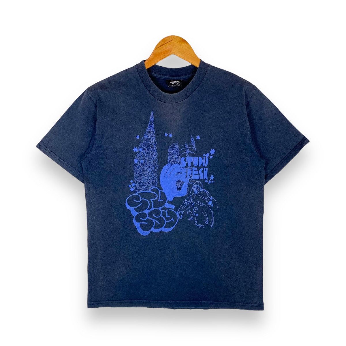 Stussy VINTAGE STUSSY STUPID FRESH SUNFADED TEE | Grailed