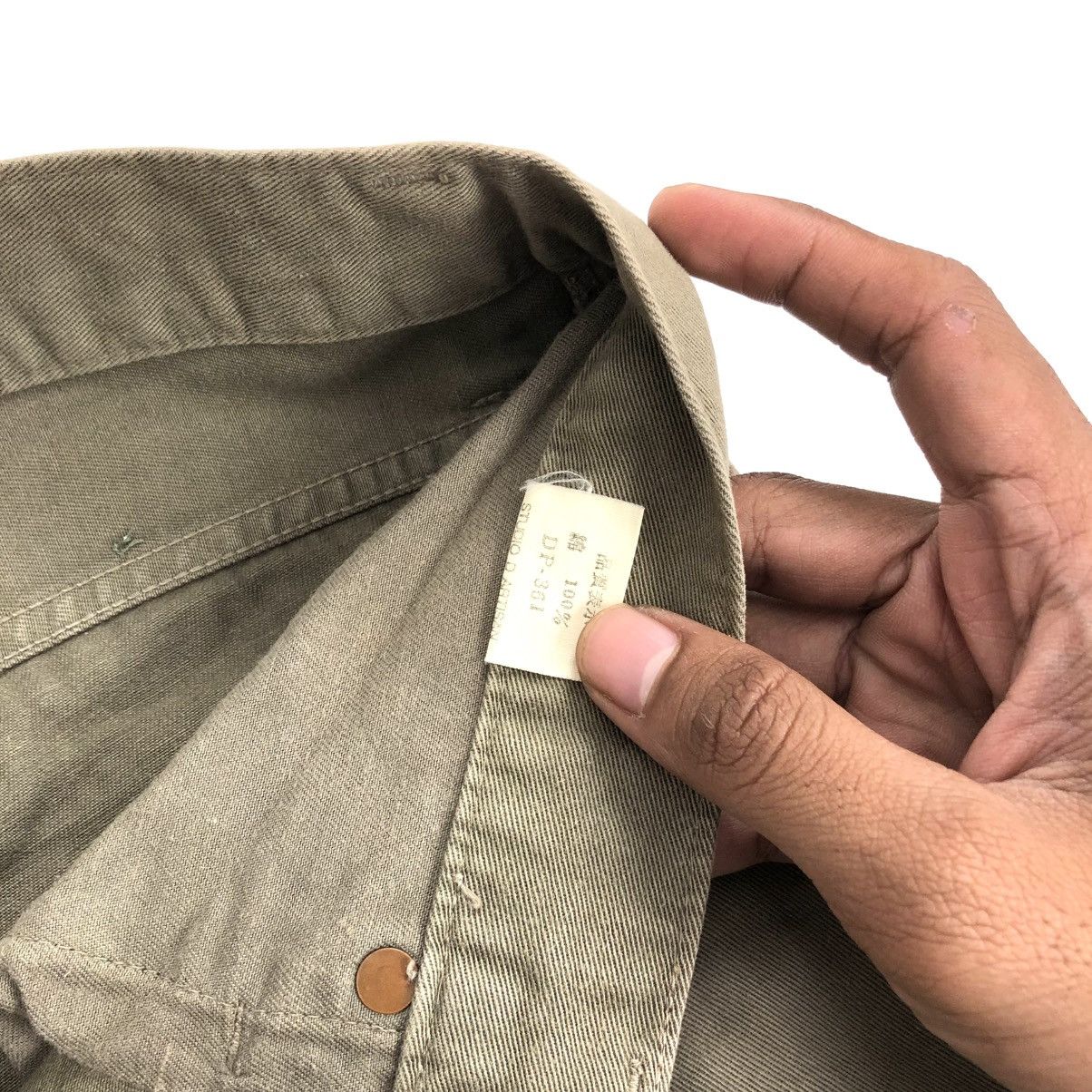 Japanese Brand × Studio D'Artisan × Vintage 🐷 Vintage Studio D'Artisan Olive Green Washed Jeans Size US 31 - 9 Thumbnail