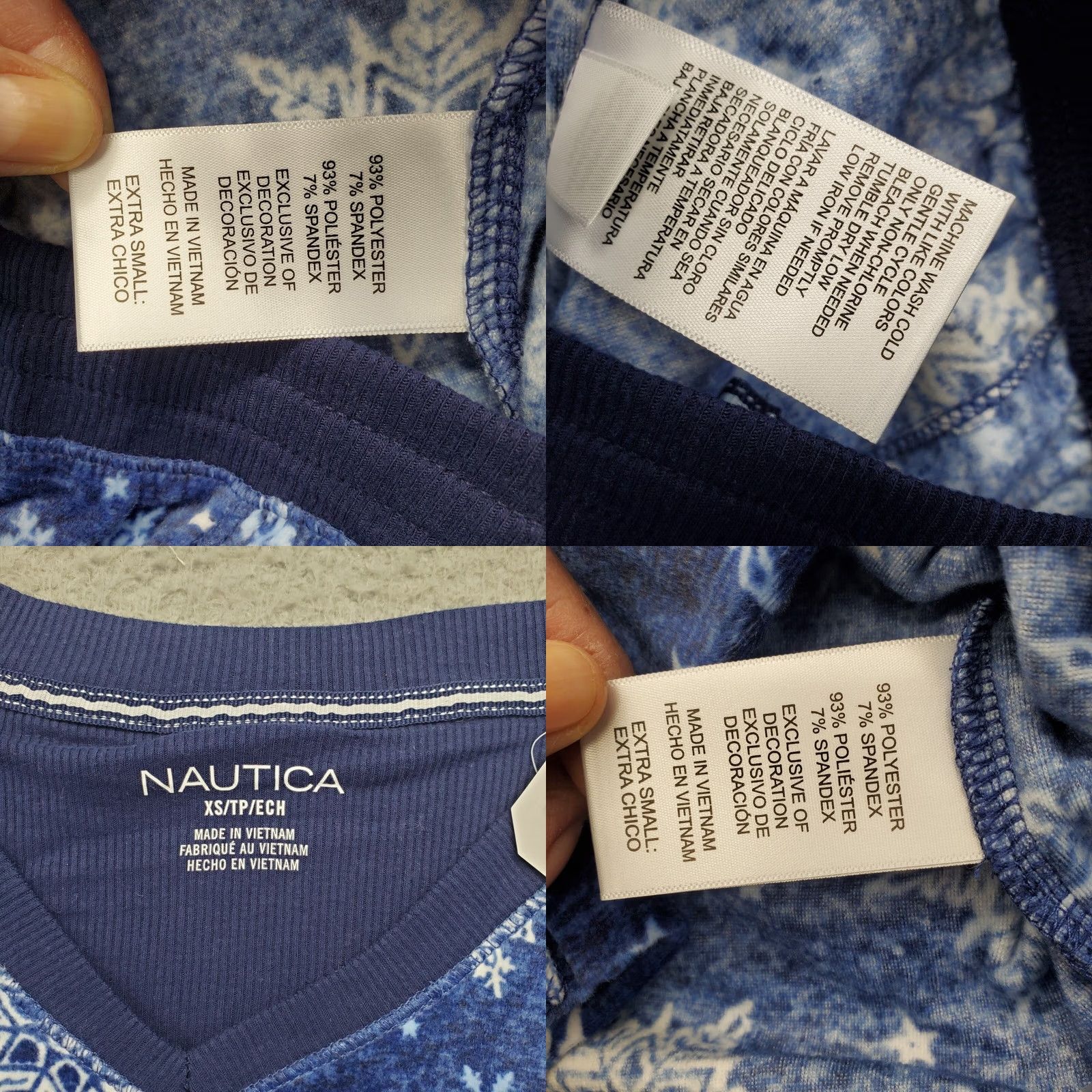 Nautica Nautica Pajama Set Womens XS Multicolor Snowflake Fleece Cozy Warm Sleepwear 2 Piece Regular XS Womens Size ONE SIZE - 9 Thumbnail