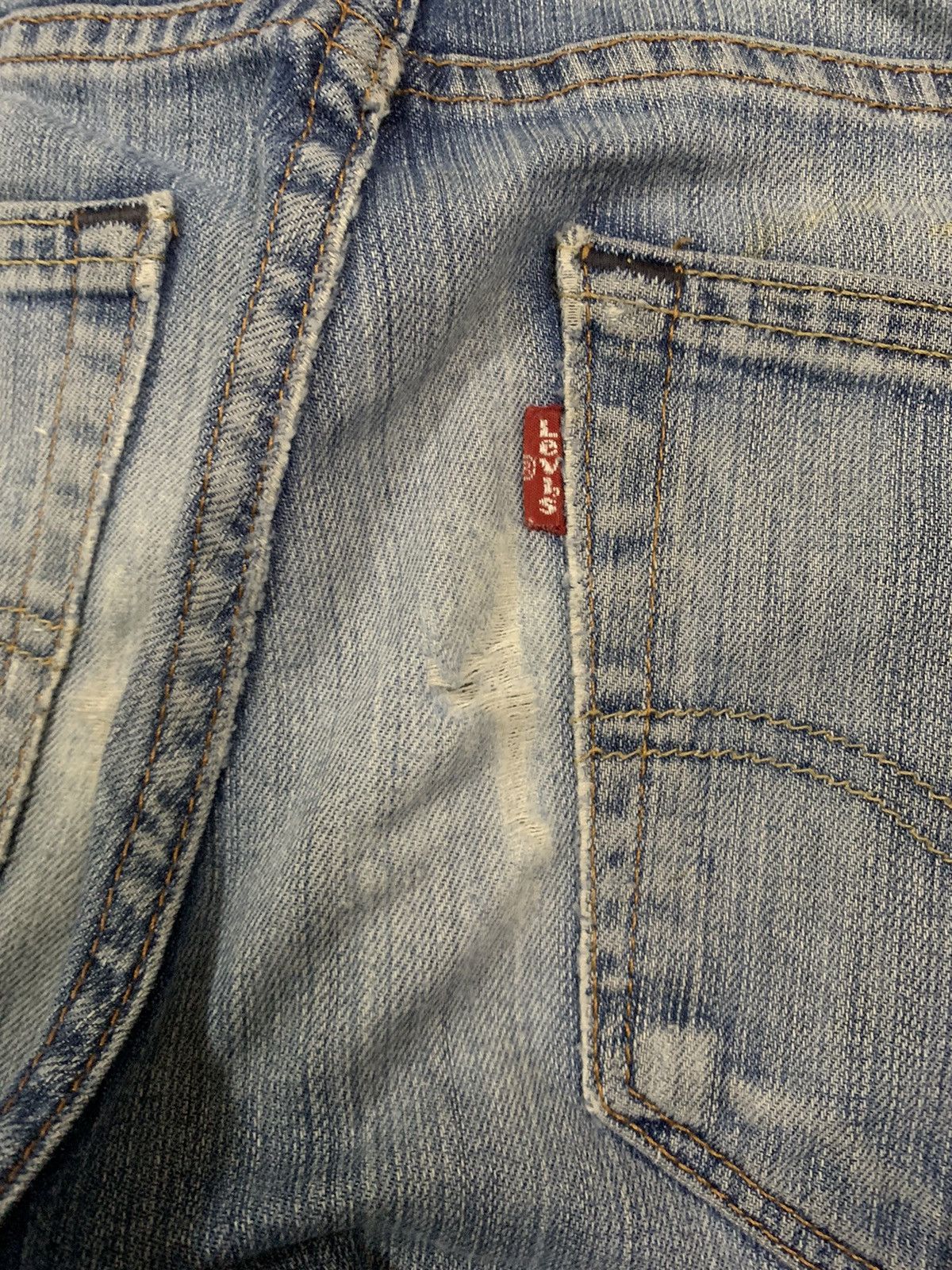 Levi's Vintage Clothing Vintage Y2K Levis 511 Blue Washed Distressed Grunge Jeans Size US 32 / EU 48 - 13 Thumbnail