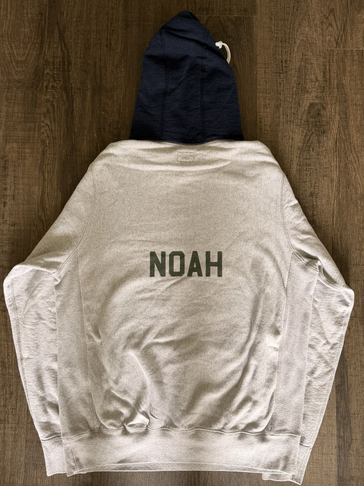 Noah Noah Logo Reverse Weave 3-Tone Hoodie Size US L / EU 52-54 / 3 - 1 Thumbnail