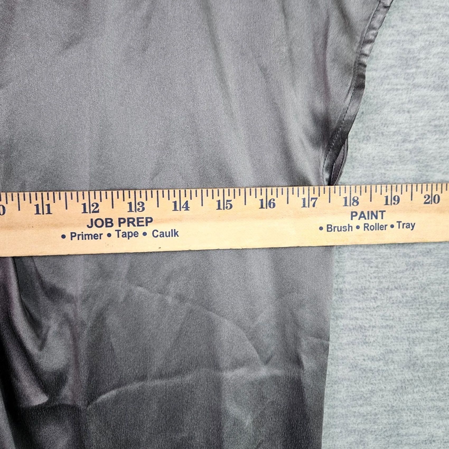 Vintage Mexx Women's Regular Size 36 Silk Short Sleeve Blouse - Dark Gray, V-Neck, 100% Silk, New, Shirt, Women, All Seasons, Casual, Grey Size XS / US 0-2 / IT 36-38 - 4 Thumbnail