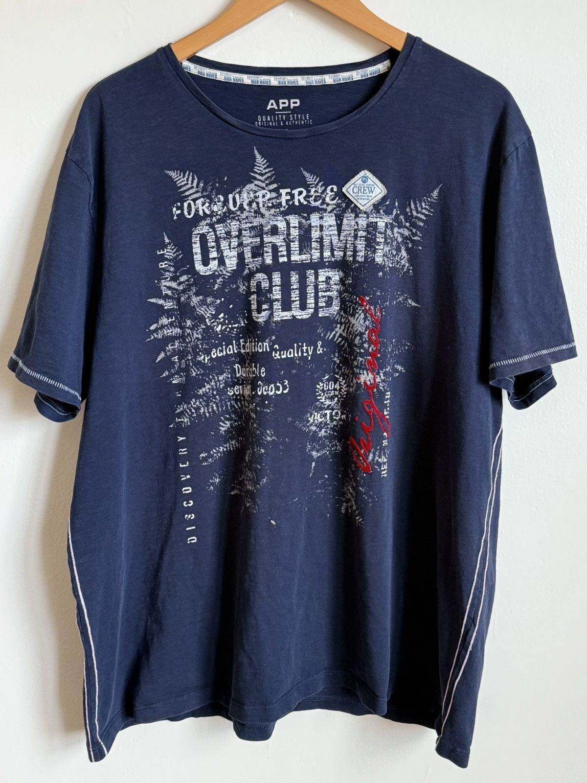 Vintage APP Overlimit Club Adventure Nature Life Navy T-Shirt Size US XXL / EU 58 / 5 - 1 Thumbnail