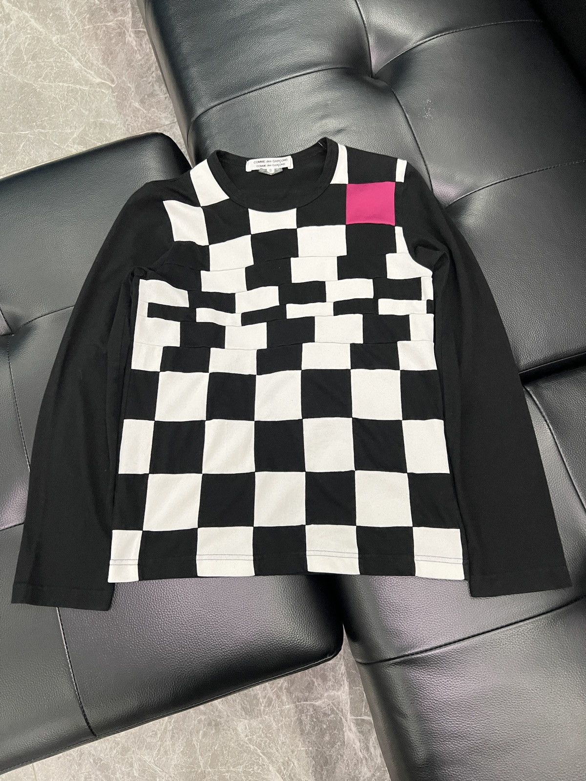 Comme des Garcons Comme des Garçons AD2008 Checkerboard Panel Long Sleeve Top Size US S / EU 44-46 / 1 - 1 Thumbnail
