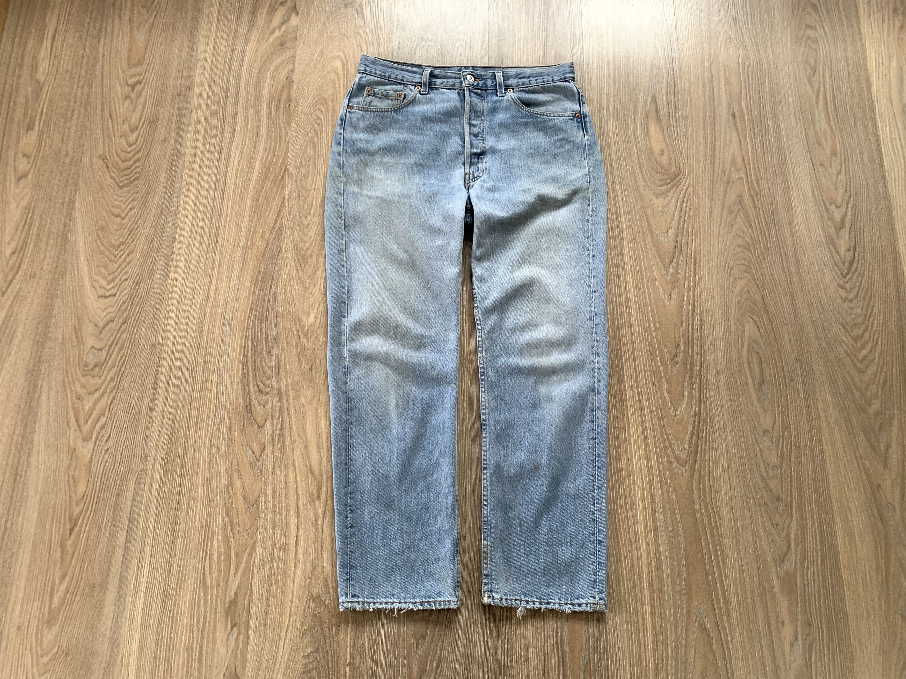 Levi's Vintage Clothing Vintage Levi’s 501 Made in USA Light Wash Jeans Size US 34 / EU 50 - 1 Thumbnail