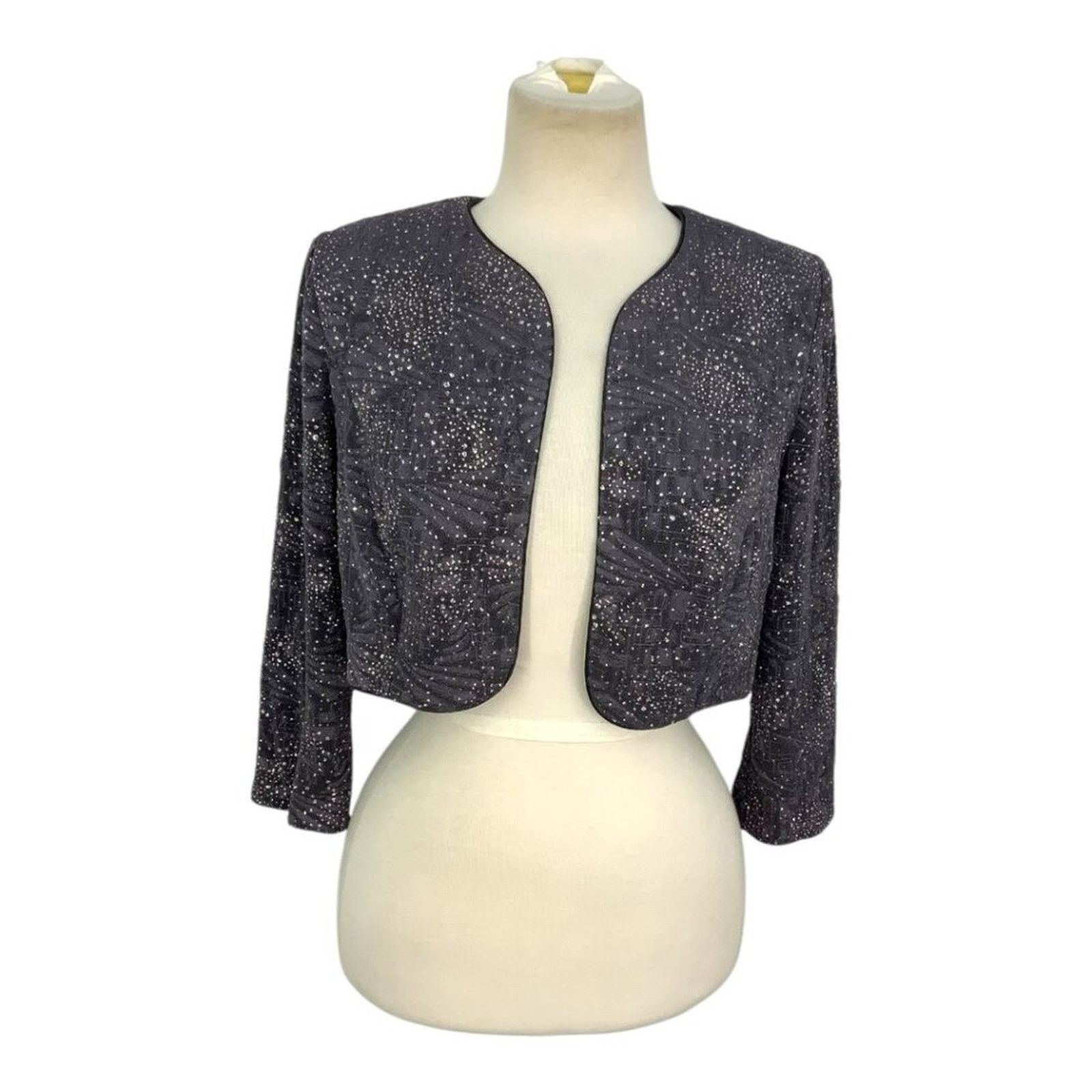 Alex Evenings Alex Evenings 3/4 Sleeve Open Cardigan Gray Silver 10 NWOT Size L / US 10 / IT 46 - 1 Thumbnail