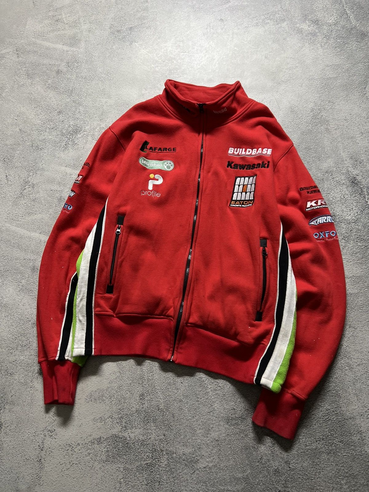 Vintage Vintage Y2k Kavasaki ❤️ Buldbase Racing Zip Sweatshirt 00’s Size US L / EU 52-54 / 3 - 2 Thumbnail