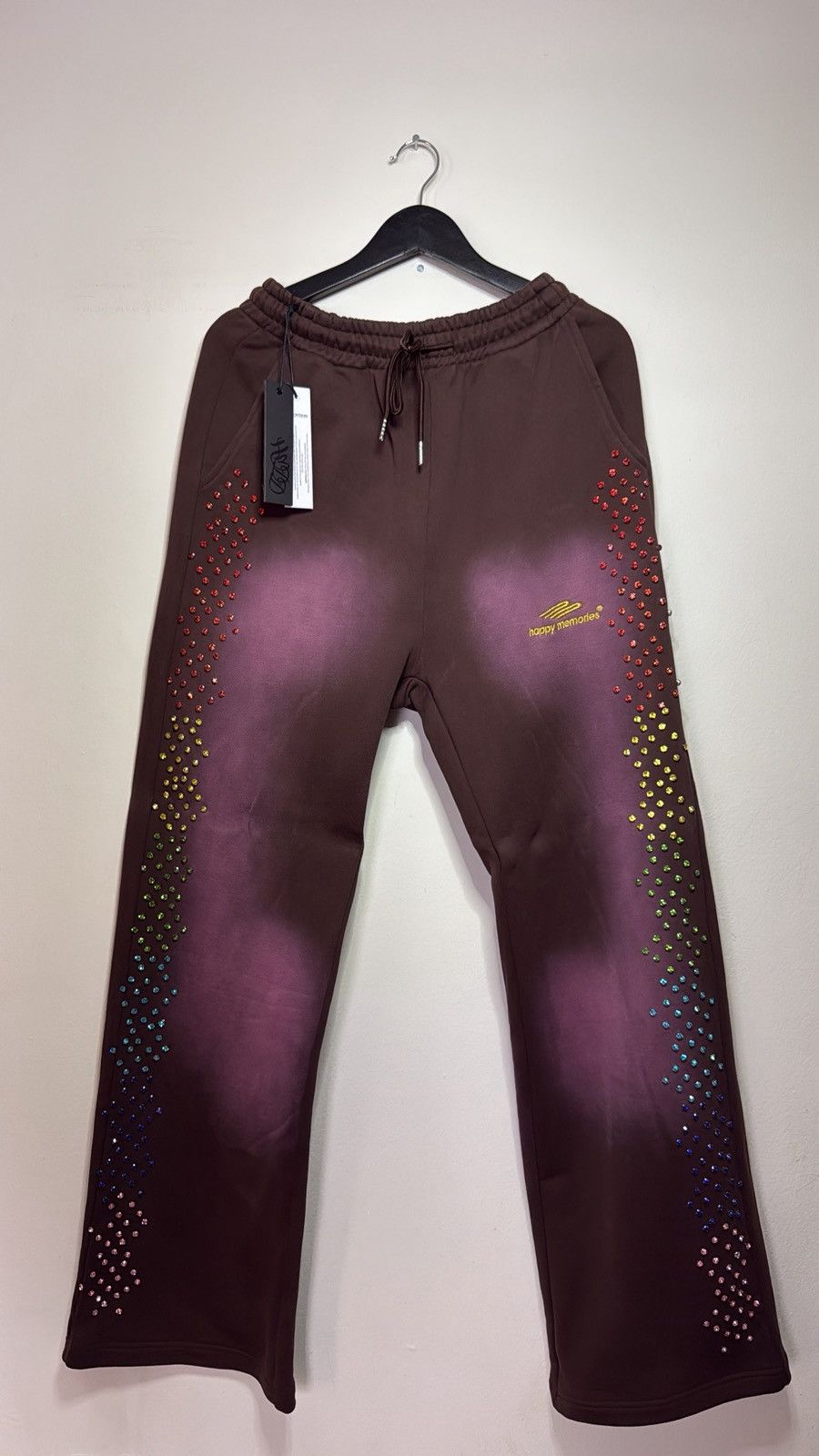 HMDD HAPPY MEMORIES DON'T DIE HMDD PURPLE ‘CRYSTAL' BLACK SWEATS Size US 30 / EU 46 - 1 Thumbnail