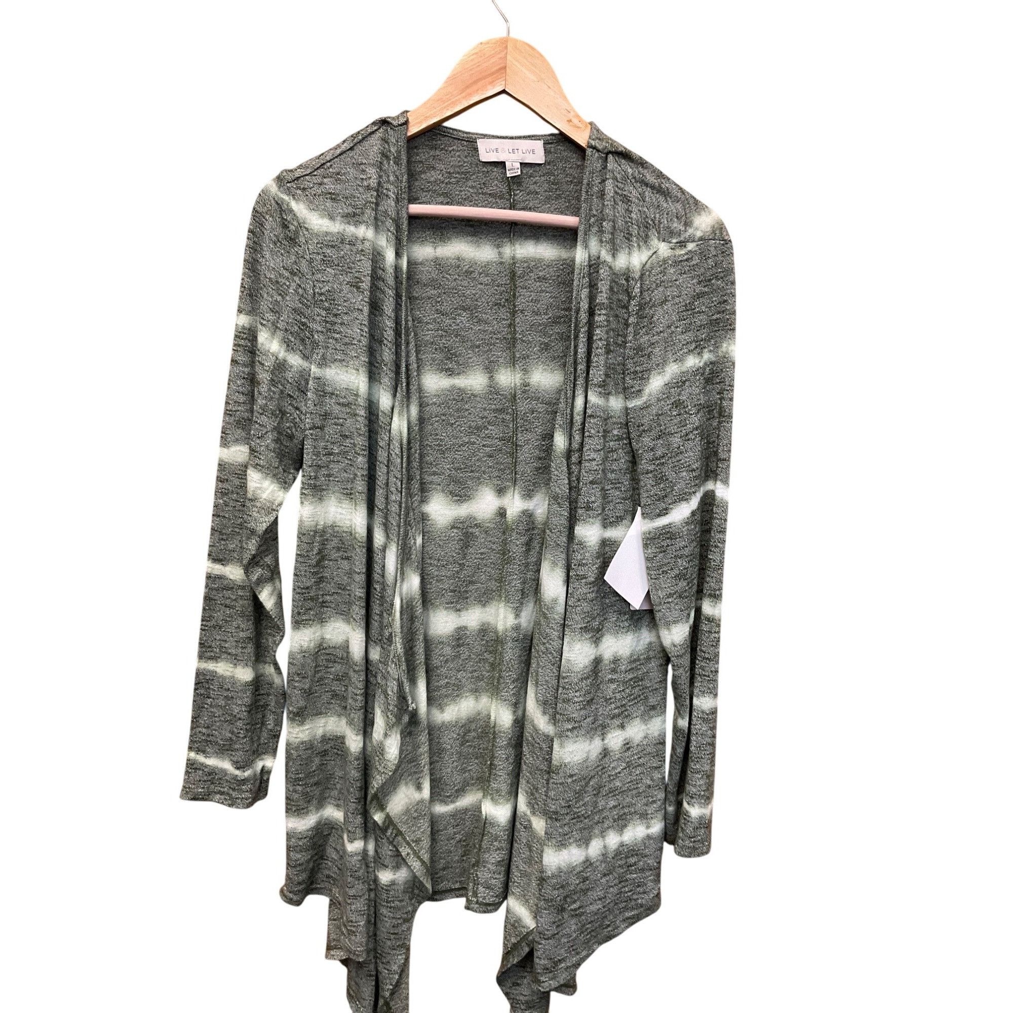 Other Live & Let Live One World Tie-Dye Open Front Cardigan Green/ Size L / US 10 / IT 46 - 1 Thumbnail