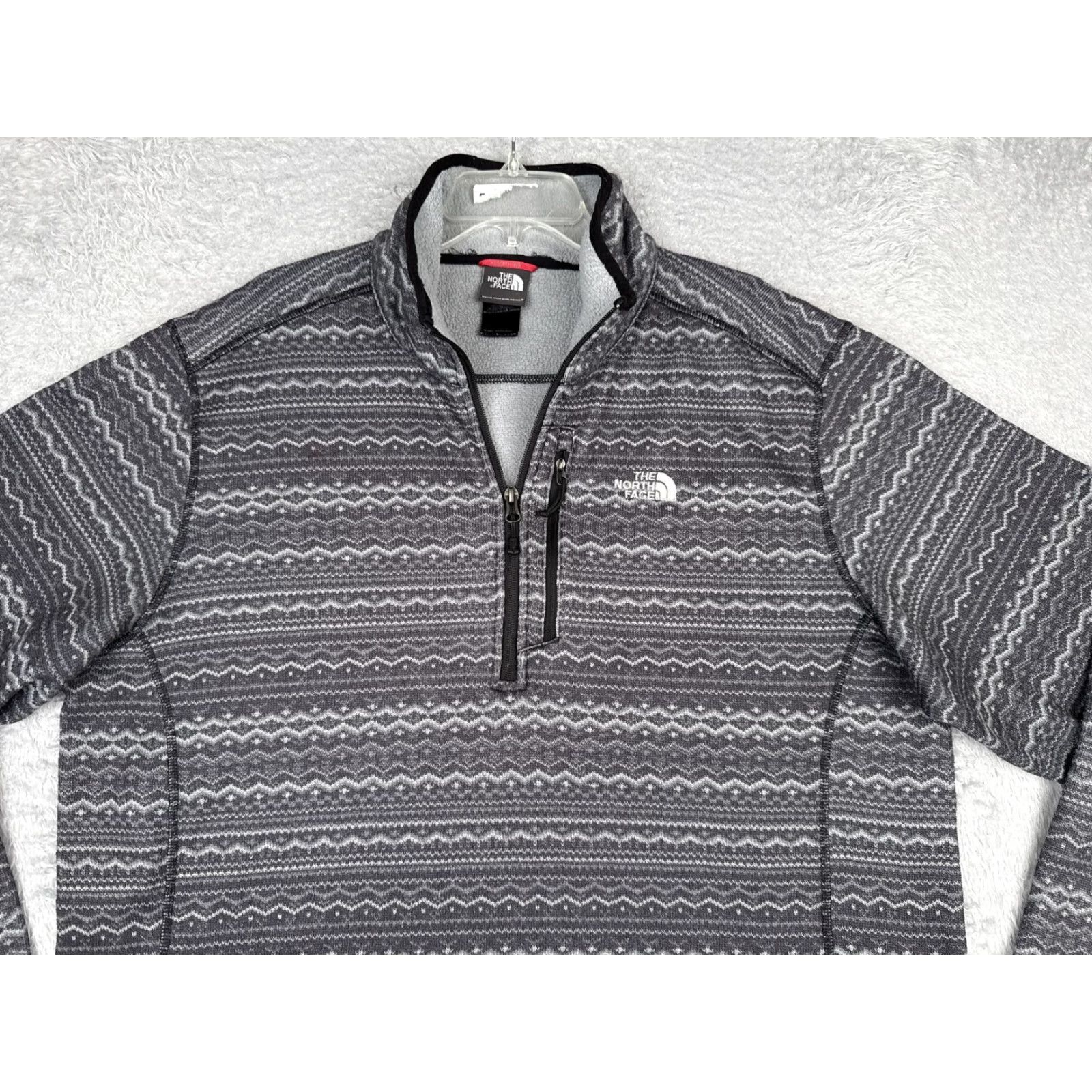 The North Face The North Face Sweater Men XL Gray Fleece 1/4 Zip Pocket Southwest Aztec Pattern Size US XL / EU 56 / 4 - 4 Thumbnail