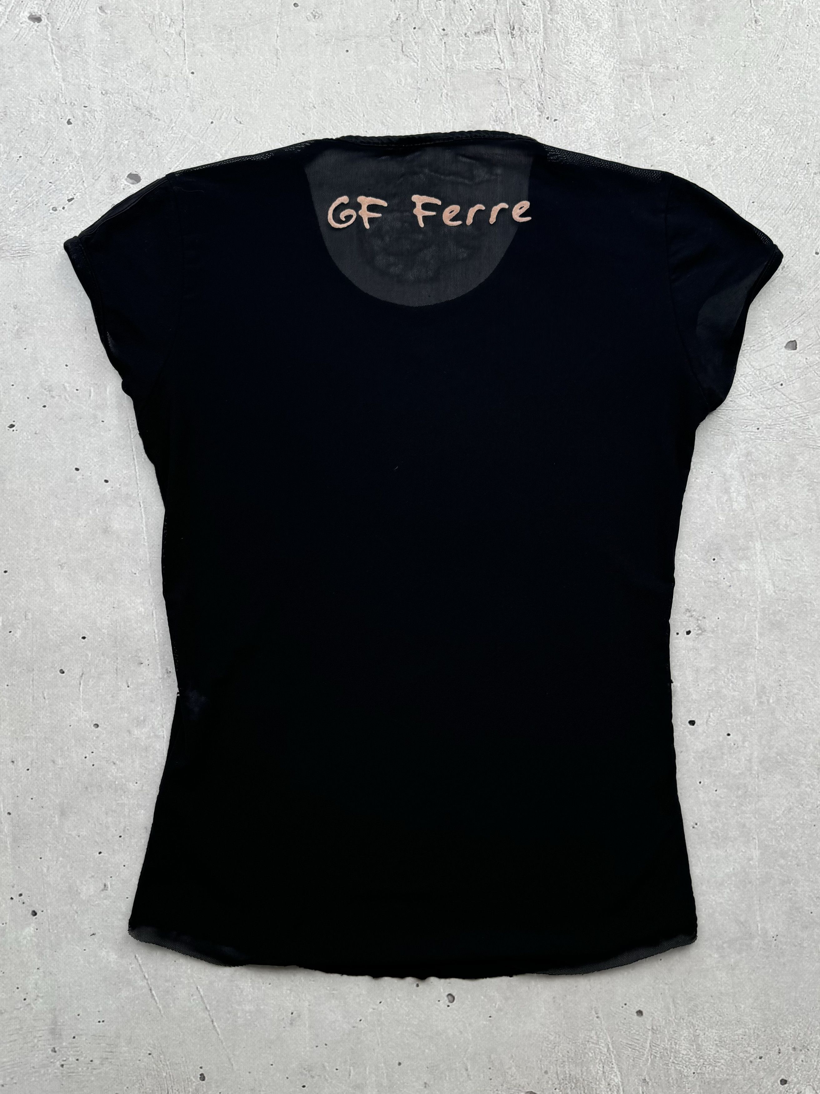 GF Ferre GF Ferre Vintage Mesh Printed T-Shirt Size M / US 6-8 / IT 42-44 - 5 Thumbnail