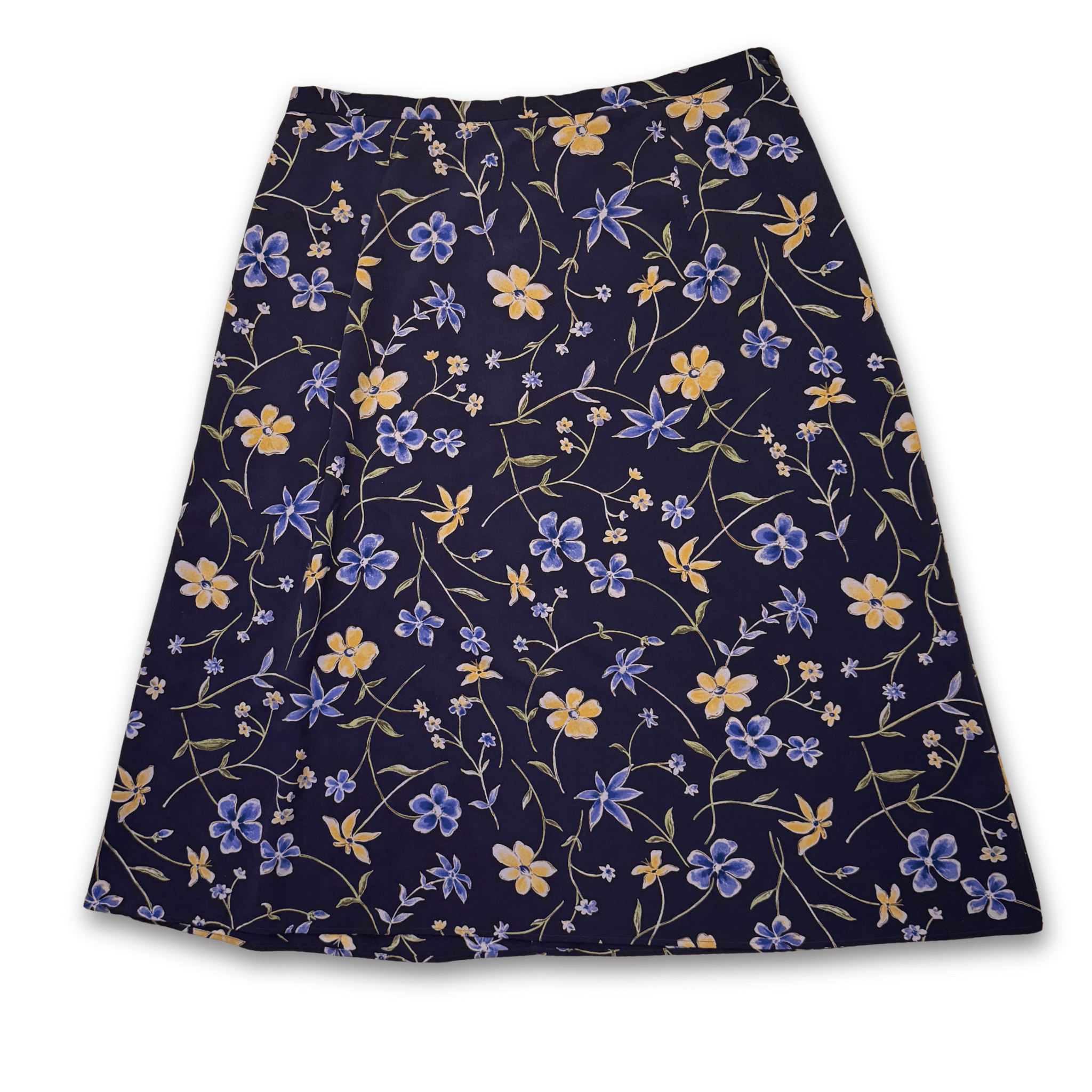 Vintage Vintage Floral A-Line Midi Skirt | 2XL | Requirements Size 38" / US 16 / IT 52 - 1 Thumbnail