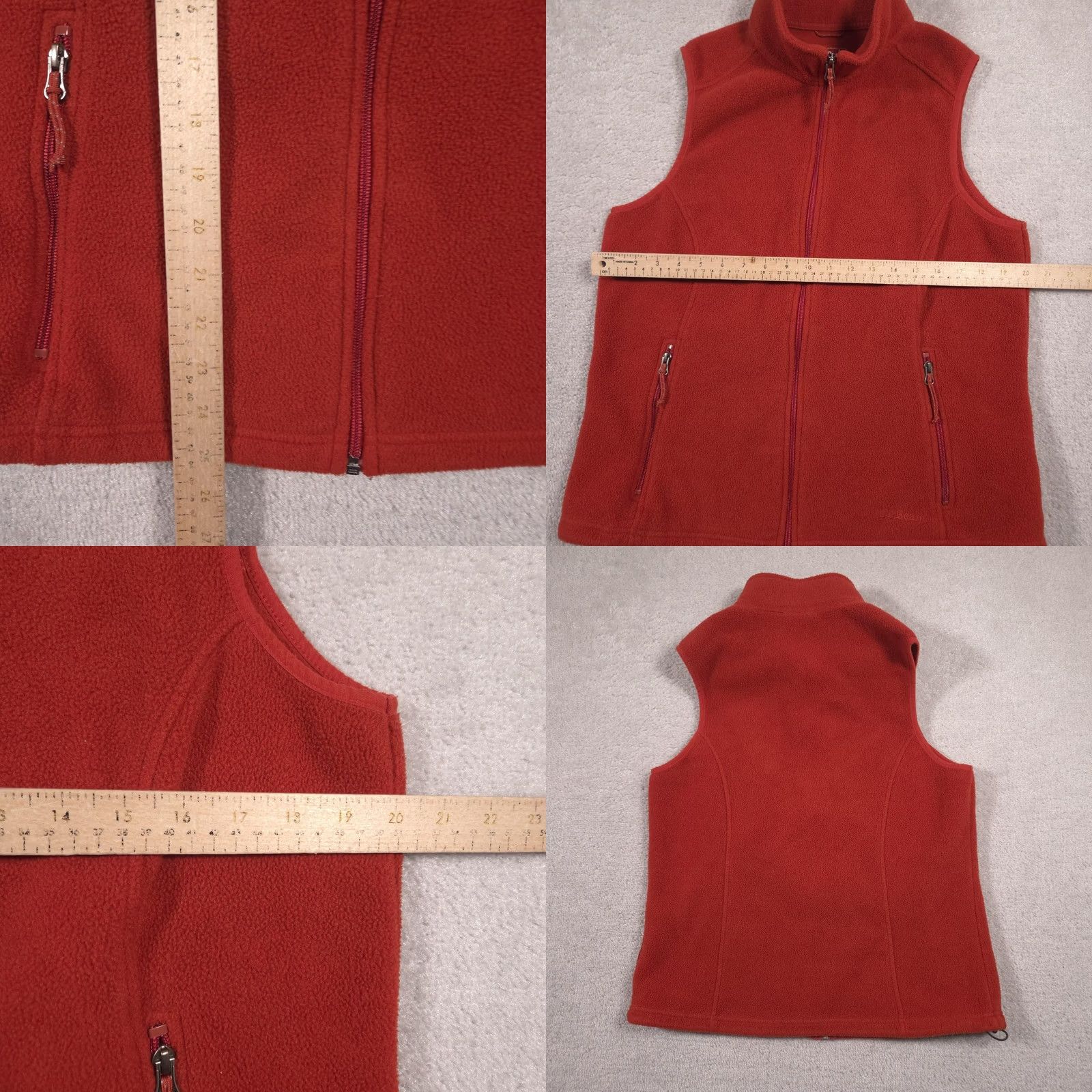 Vintage L.L. Bean Vest Womens Large Orange Fleece Full Zip Pockets Outdoor Hiking Warm Size L / US 10 / IT 46 - 8 Thumbnail