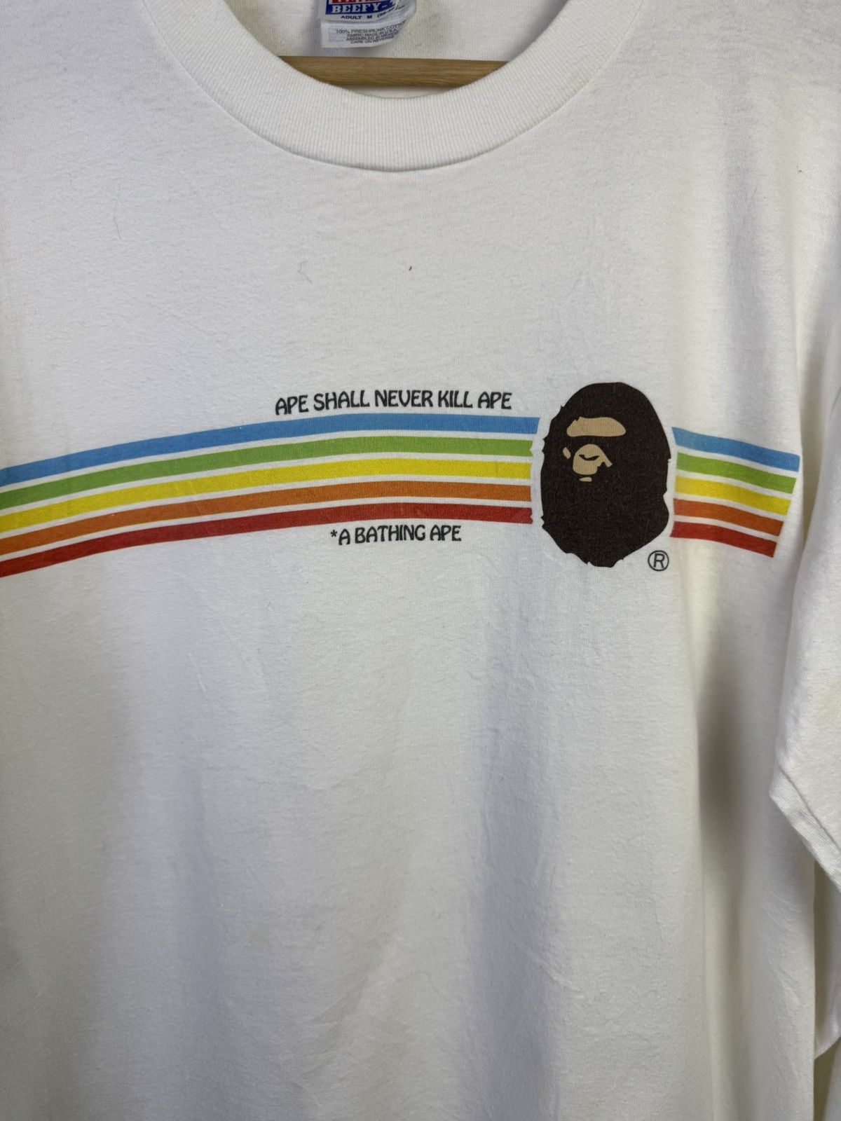Vintage 90s Bape Ape Shall Never Kill Ape long sleeve shirt