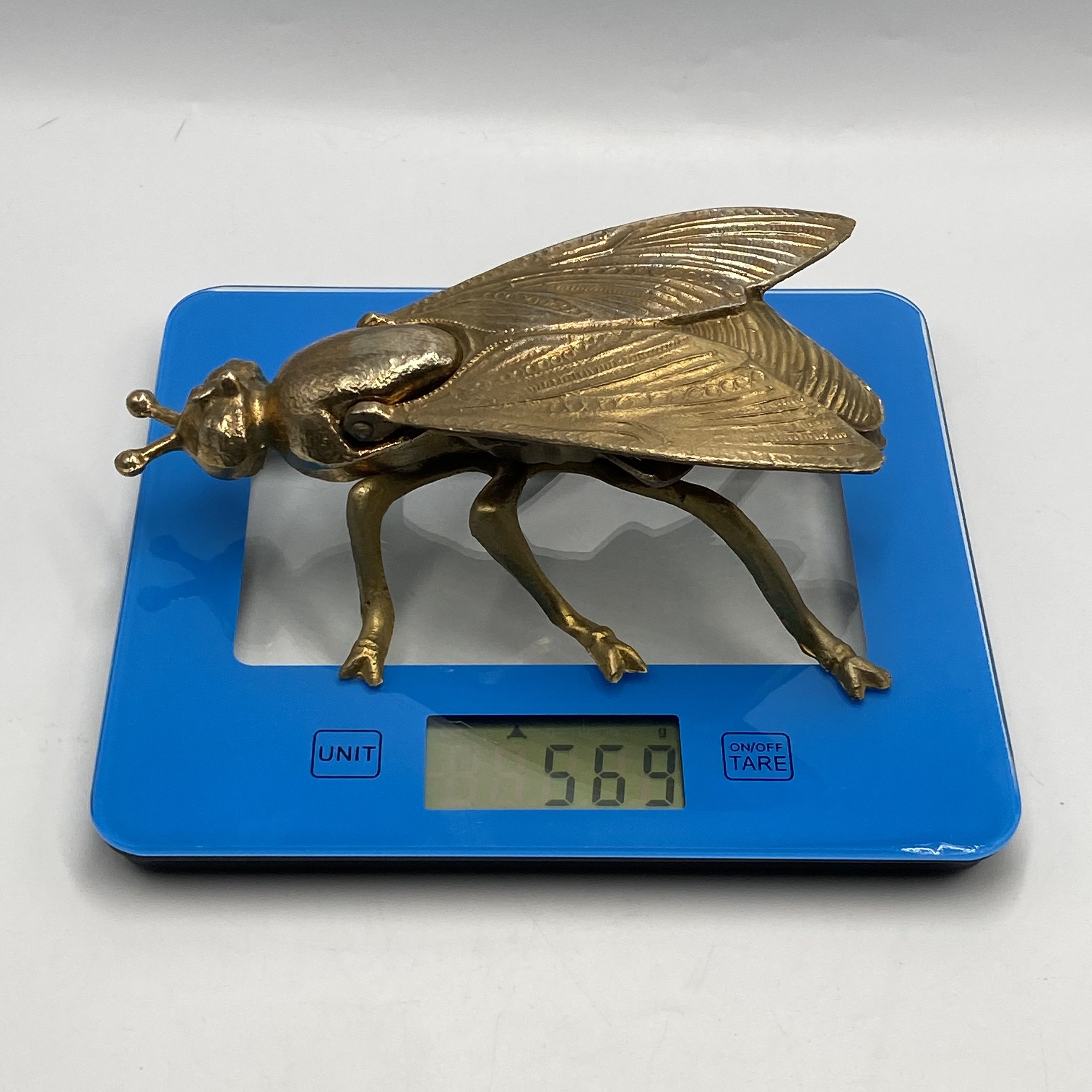 Vintage Vintage Bronze Fly Ashtray USSR Marked Heavy Insect 19cm Size ONE SIZE - 2 Thumbnail