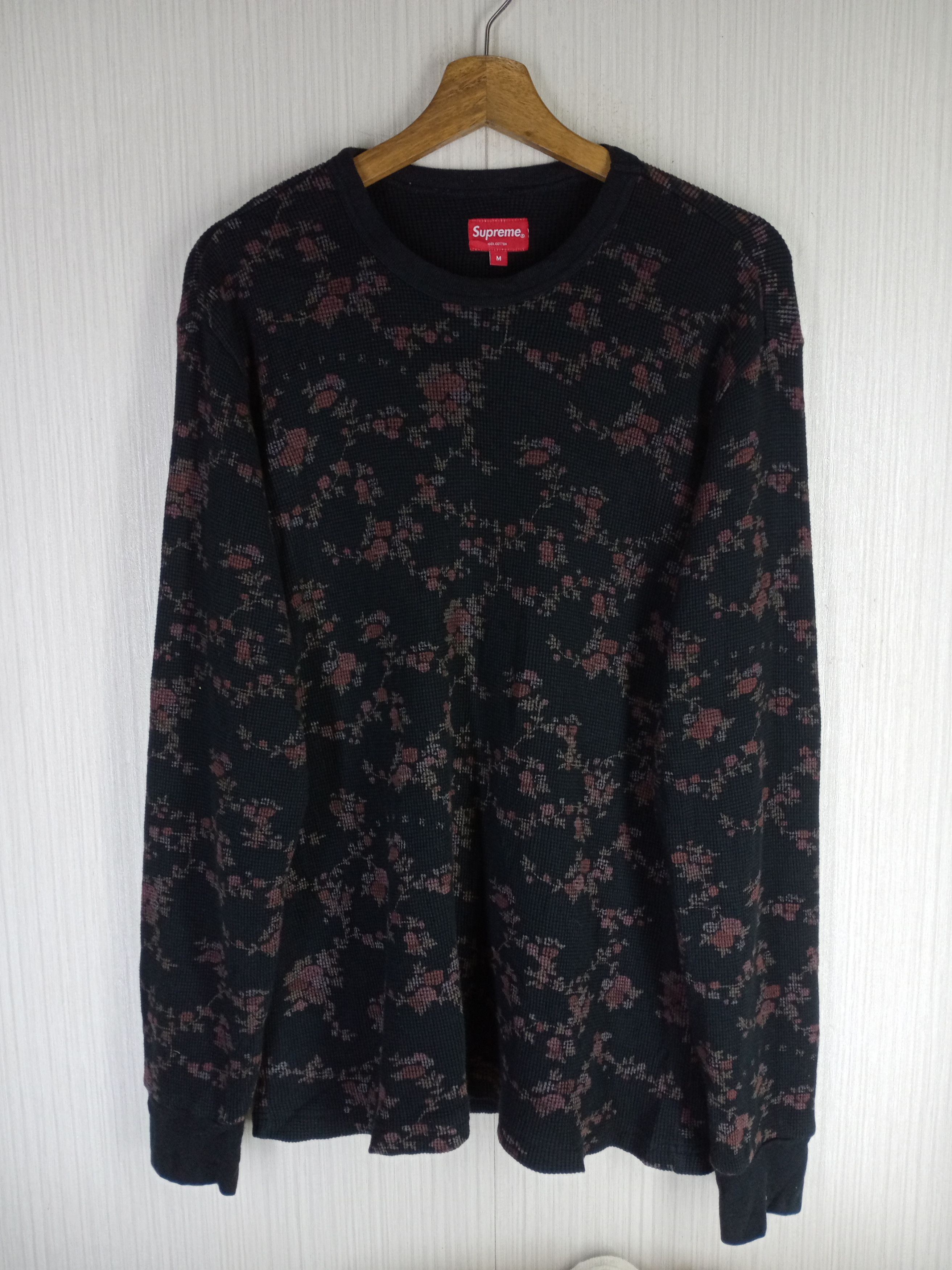 Supreme Rare Supreme Floral Waffle Thermal Sweater Size US M / EU 48-50 / 2 - 2 Thumbnail