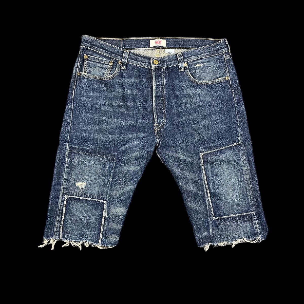 image of Levis x Levis Vintage Clothing Vintage Levi’S 501 Wpl 423 Mexico Repair Cut Off Jeans in Blue (Size