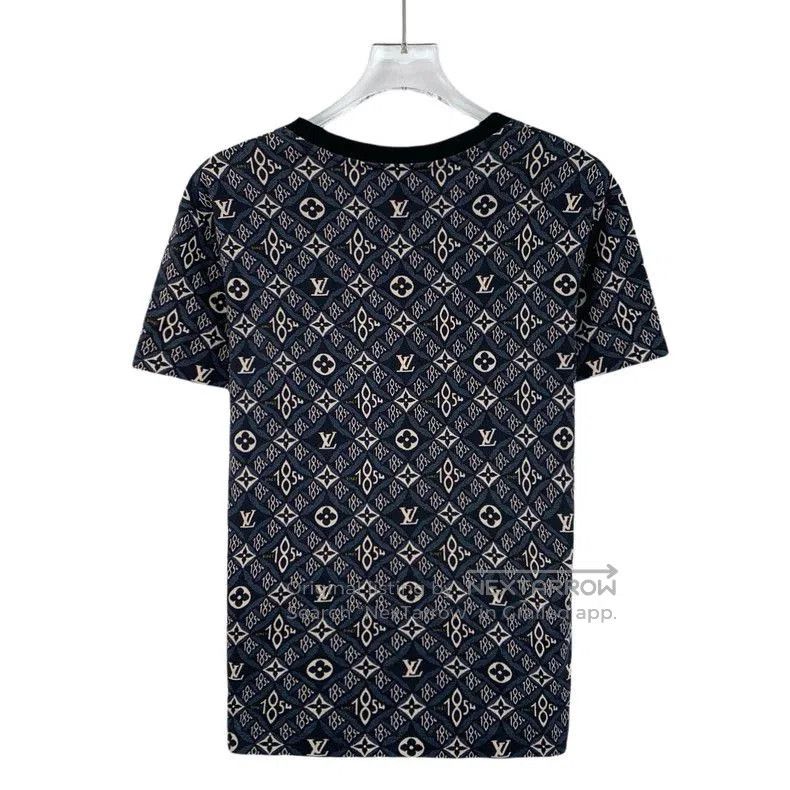 Louis Vuitton Louis Vuitton Blue Logo Monogram Cotton T. Size US XS / EU 42 / 0 - 2 Thumbnail