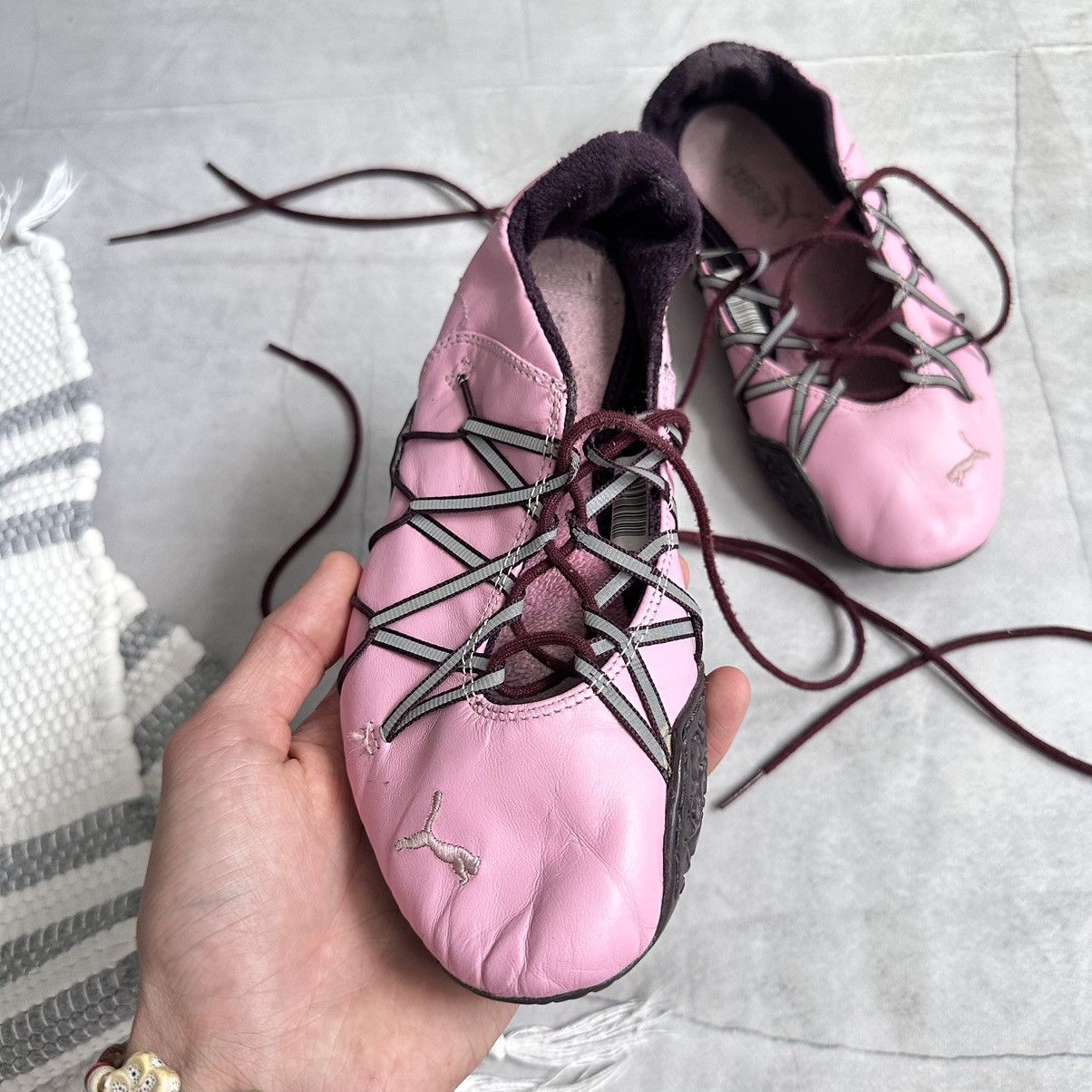 Jil Sander × Puma RARE Puma Lace Up Ballet Flats Shoes Sneakers Speedcat Vibe Size US 6 / IT 36 - 13 Thumbnail