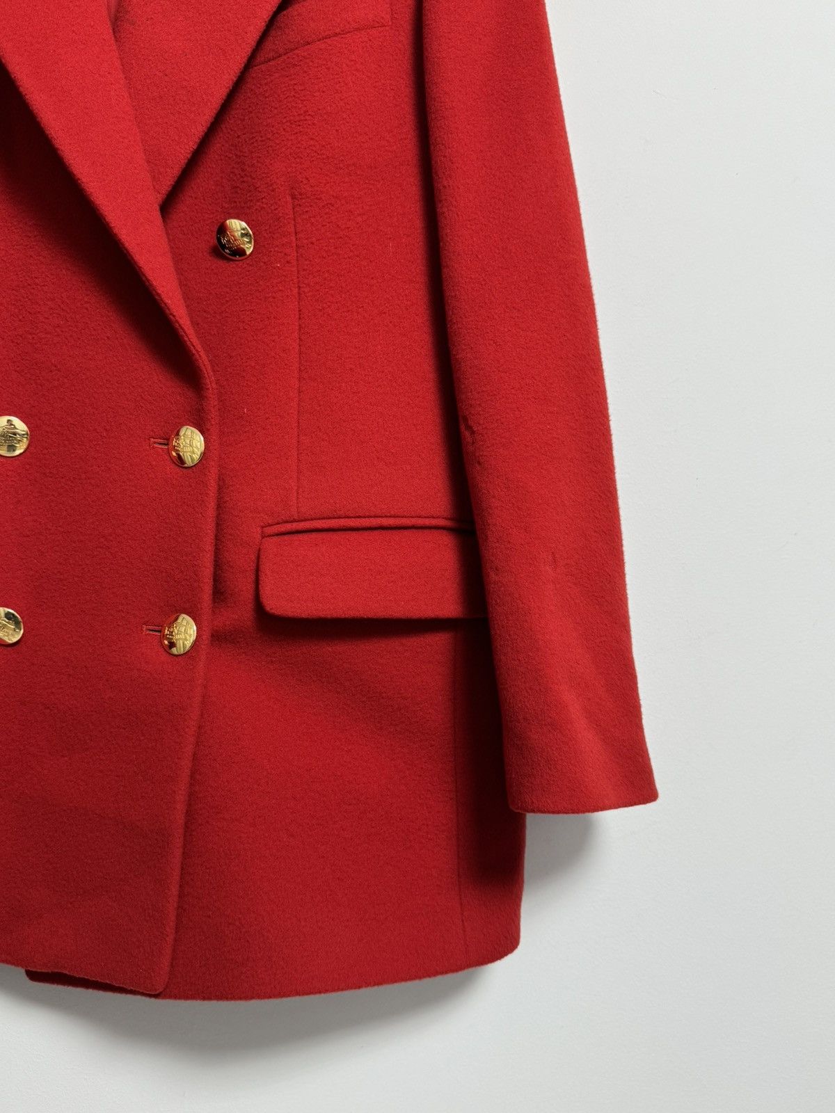 Burberry Burberrys London Vintage Double Breasted Wool Blazer Gold Size M / US 6-8 / IT 42-44 - 3 Thumbnail