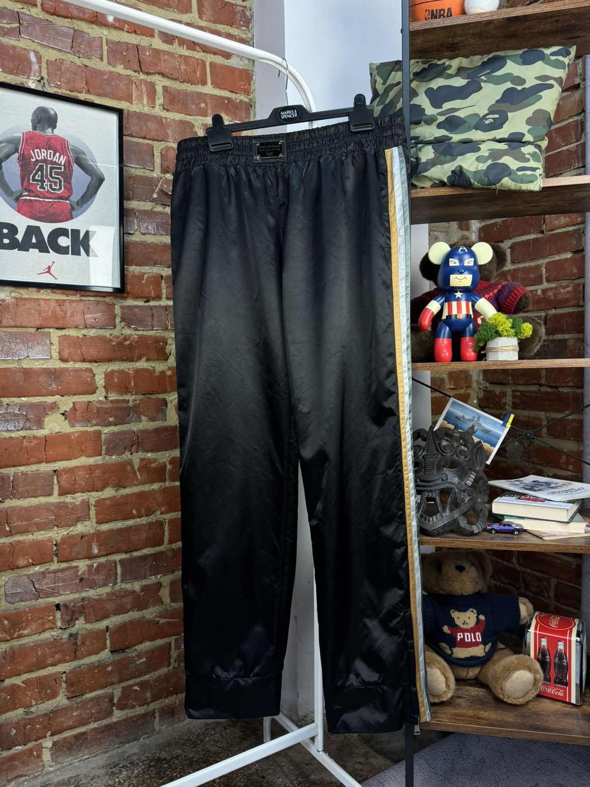 Designer × Dolce & Gabbana Dolce Gabbana Black Nylon Boxer Pants Three Strip Size US 34 / EU 50 - 5 Thumbnail