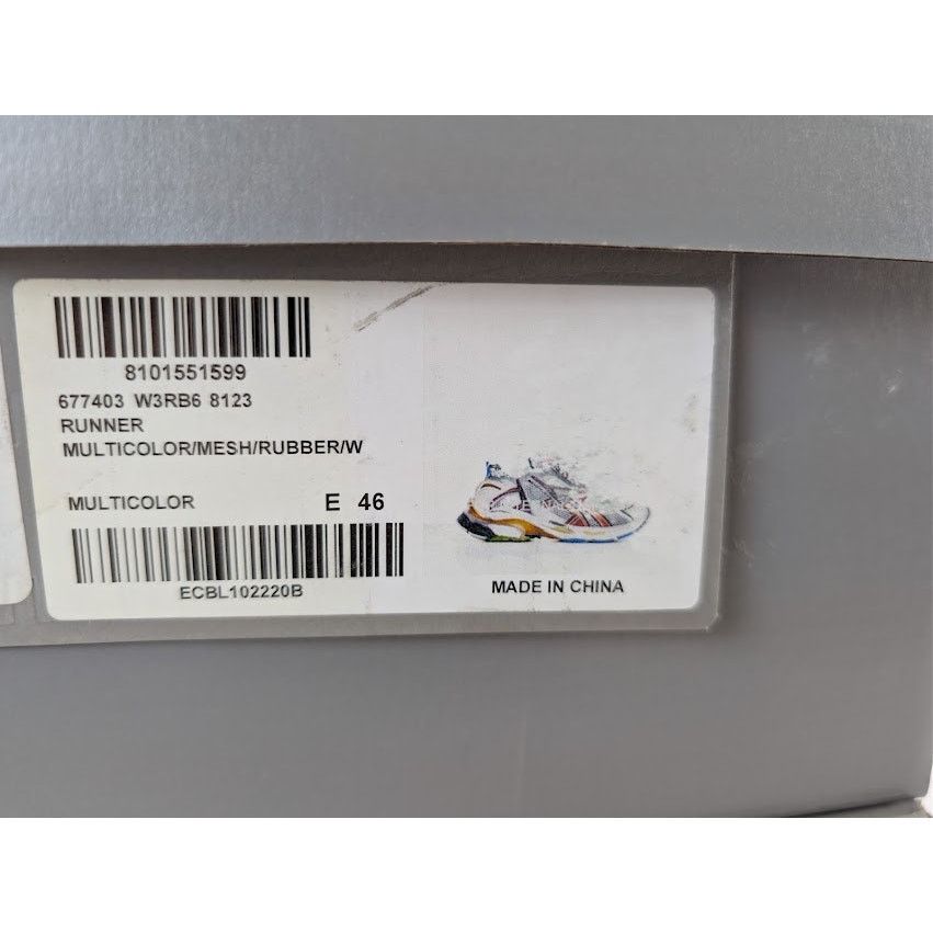Balenciaga o1rshd1 Runner Sneakers in Multicolor / Mesh / Rubber Size US 13 / EU 46 - 24 Thumbnail