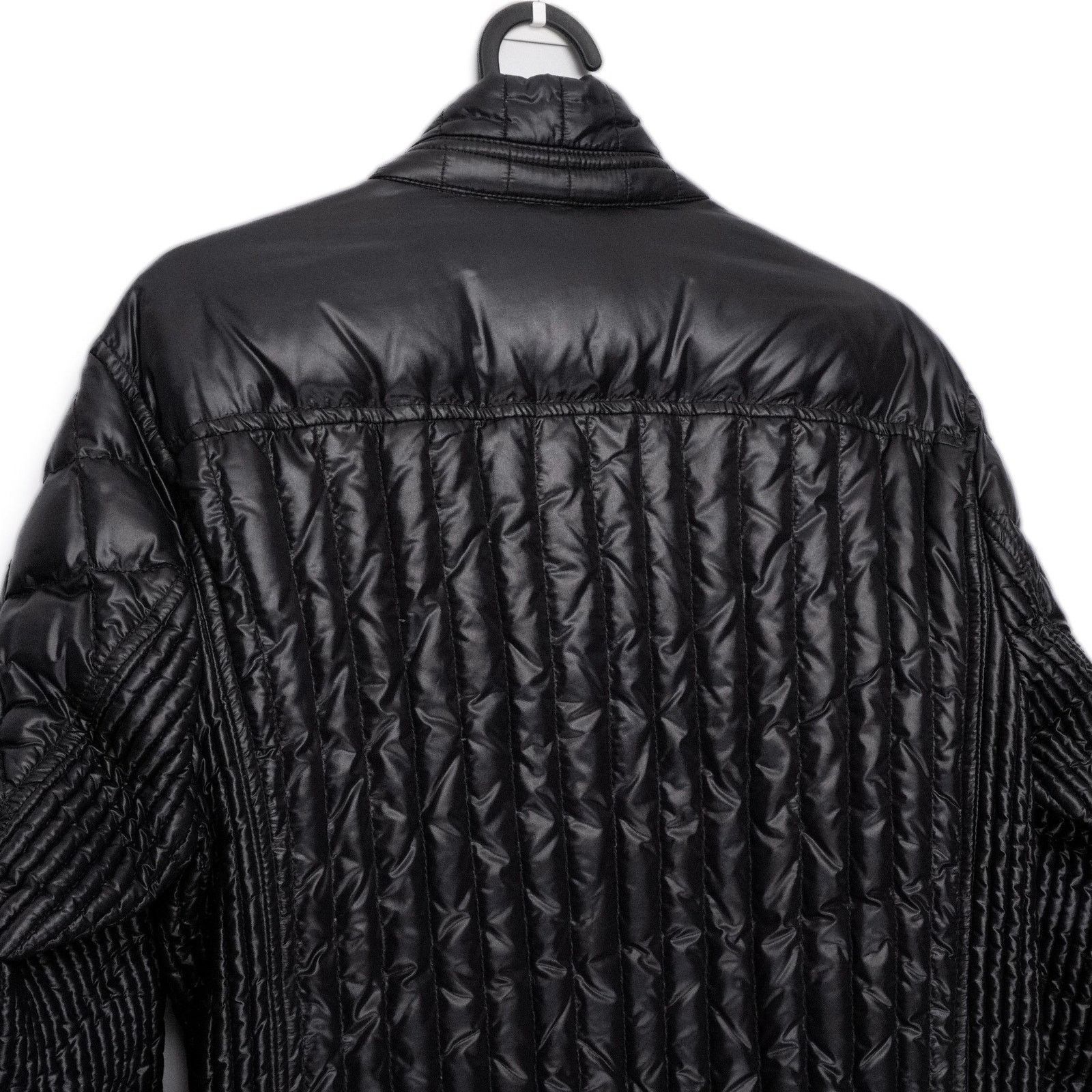 Moncler Vintage Moncler Biker Black Logo Down Puffer Jacket Size US S / EU 44-46 / 1 - 4 Thumbnail