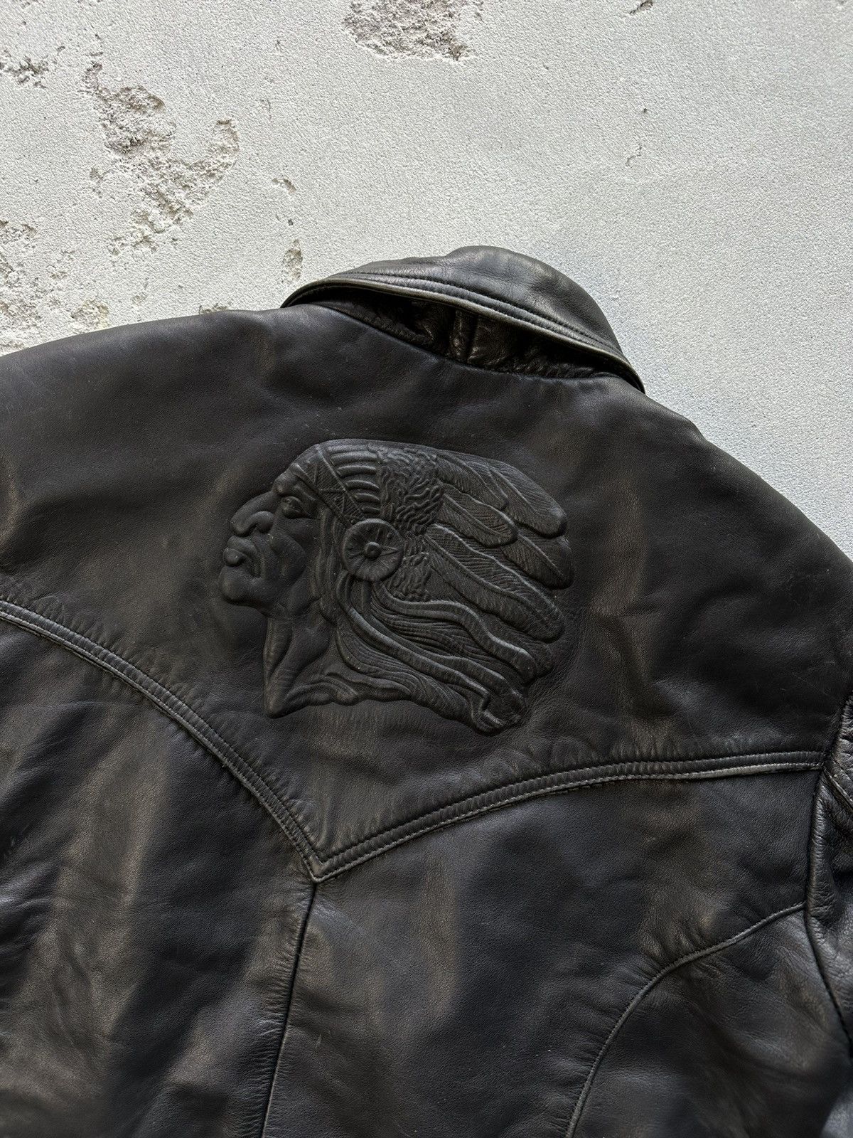 Genuine Leather Echtes Leder Leather Jacket Motorcycle Biker Size US M / EU 48-50 / 2 - 6 Thumbnail