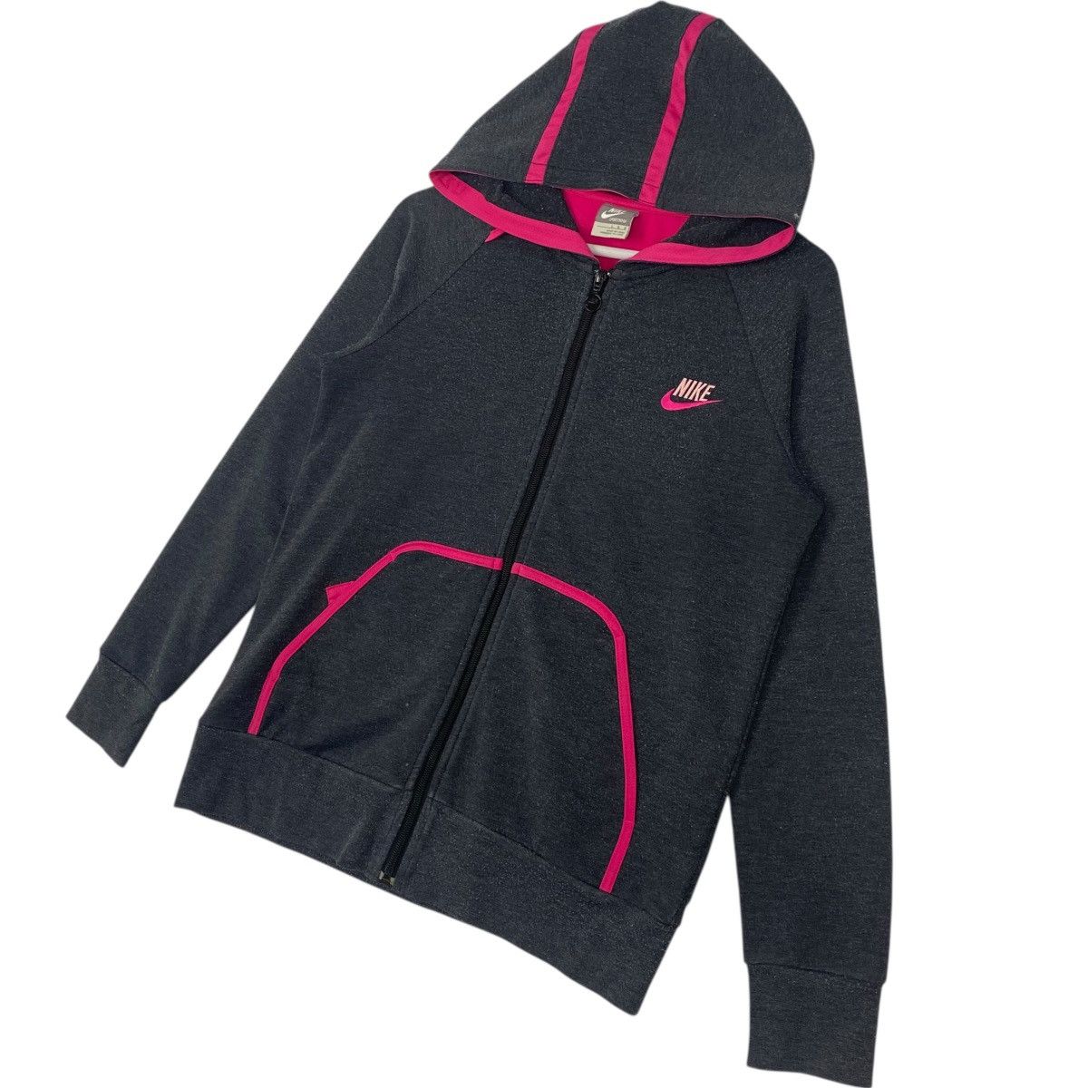 Other Vintage Nike Valour Cotton Full Zip Hoodie Pink/Black Size US L / EU 52-54 / 3 - 2 Thumbnail