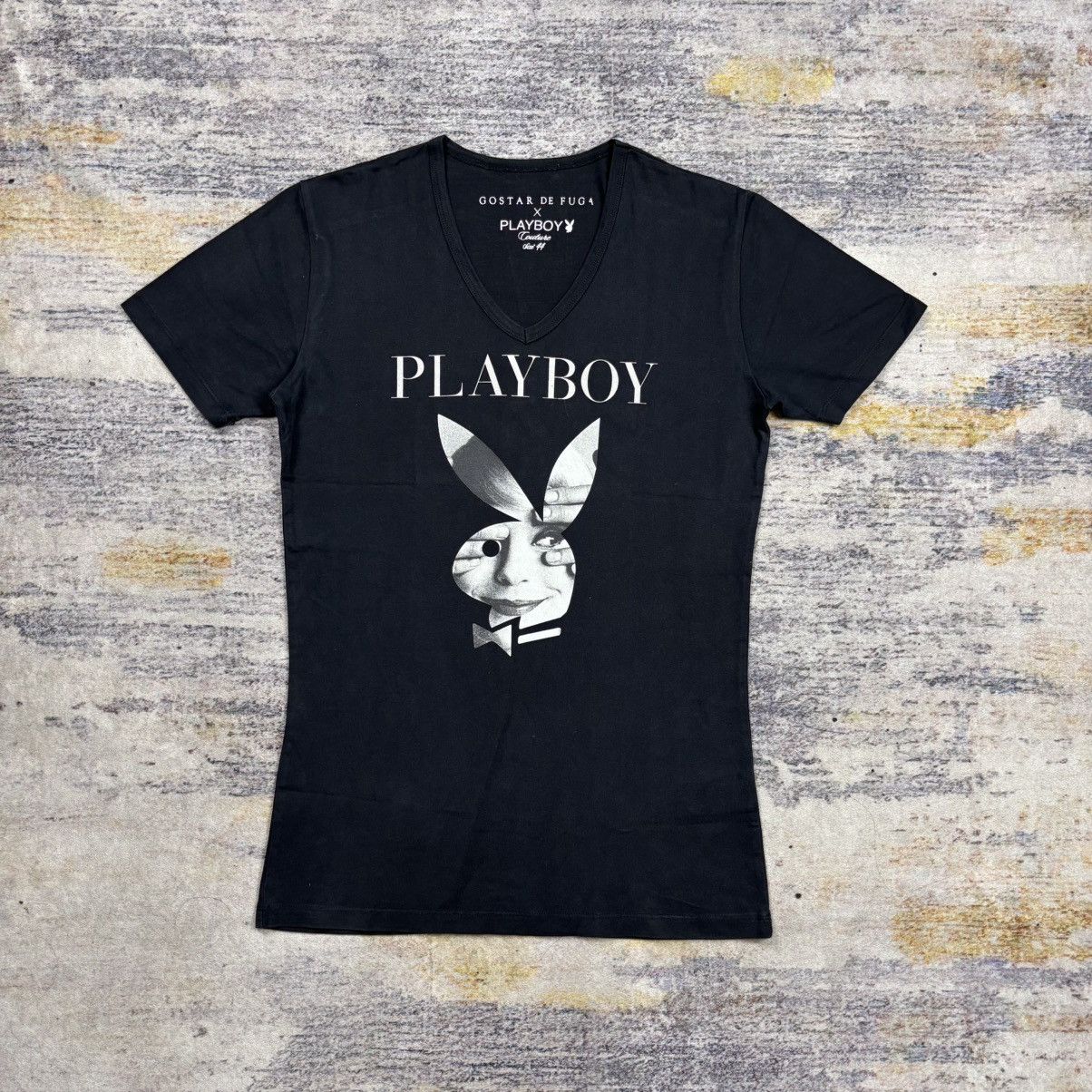 GOSTAR DE FUGA Rare Gostar de fuga x playboy v neck tee vkei lgb style Size US S / EU 44-46 / 1 - 1 Thumbnail