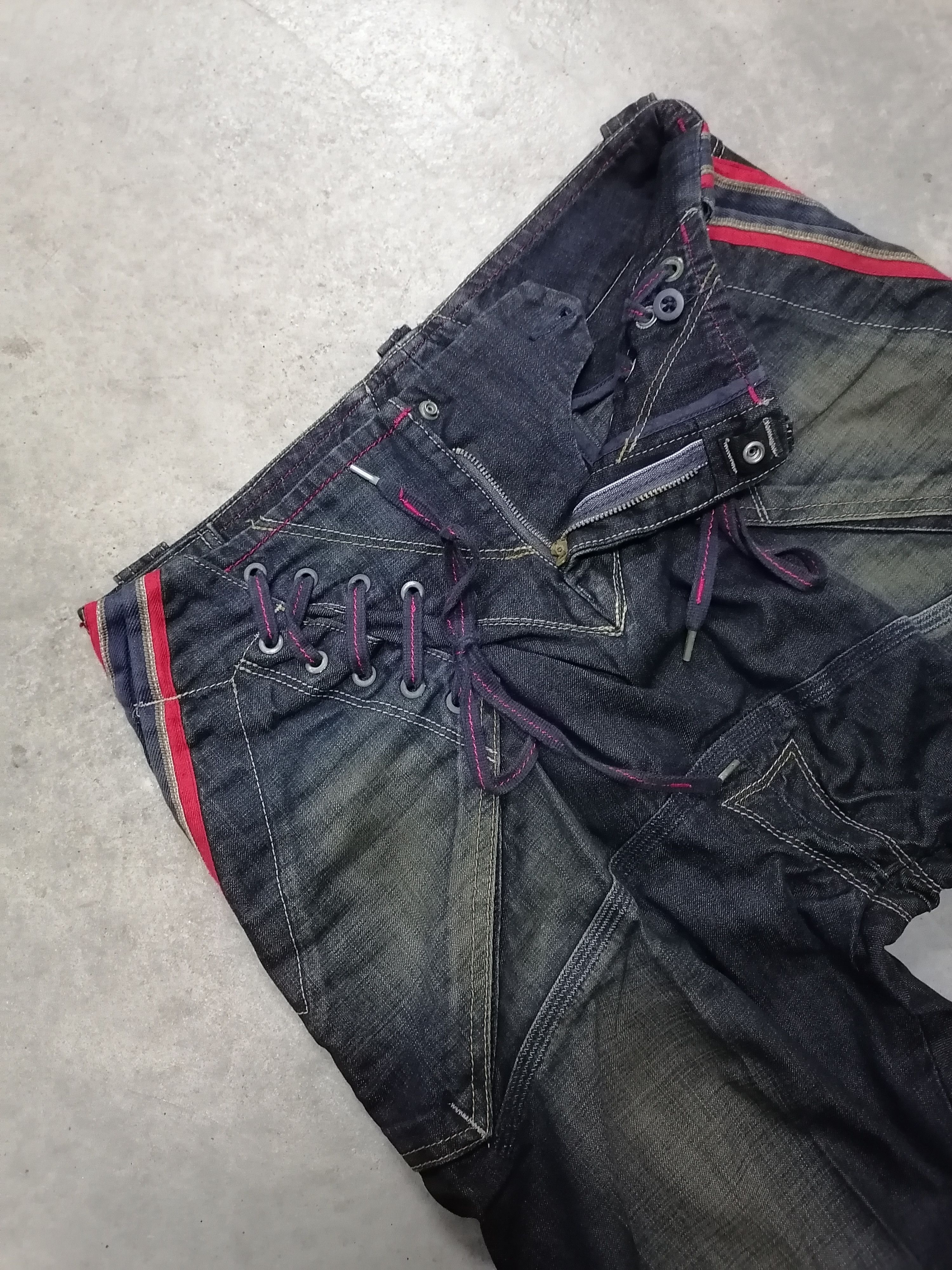 If Six Was Nine × Le Grande Bleu (L.G.B.) × Marithe + Francois Girbaud Flare Le Jean De Marithe Francois Girbaud Distressed Pants Size US 31 - 6 Thumbnail