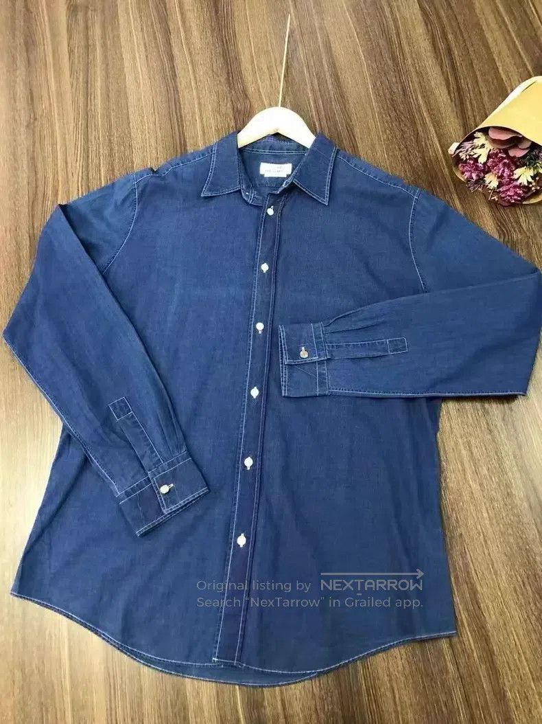 Hermes Hermes size 42 Lightweight Denim Long Sleeve Shirt Size US S / EU 44-46 / 1 - 1 Thumbnail