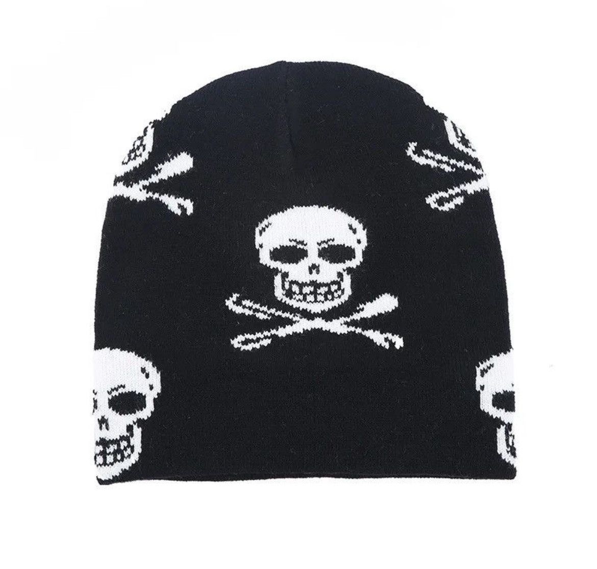 Japanese Brand × Vintage Y2K Skull Crossbone Beanie Size ONE SIZE - 1 Thumbnail