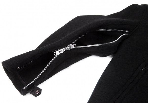 Yohji Yamamoto AW04 Back Zip & Leather Collar Jacket Size US L / EU 52-54 / 3 - 4 Thumbnail