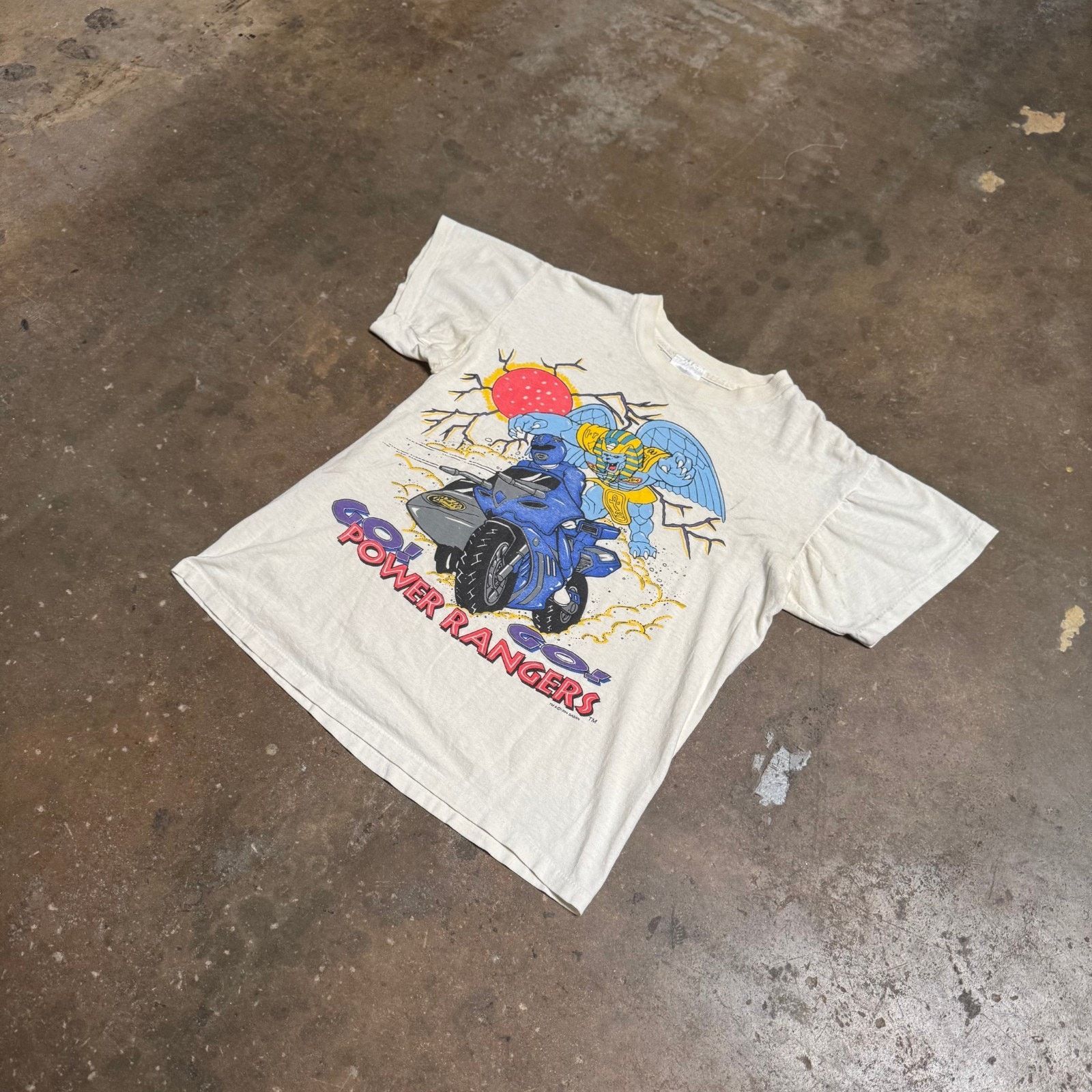 Vintage 1994 Saban Go! Power Rangers T Shirt Logotel - Sz Small Size US S / EU 44-46 / 1 - 3 Thumbnail