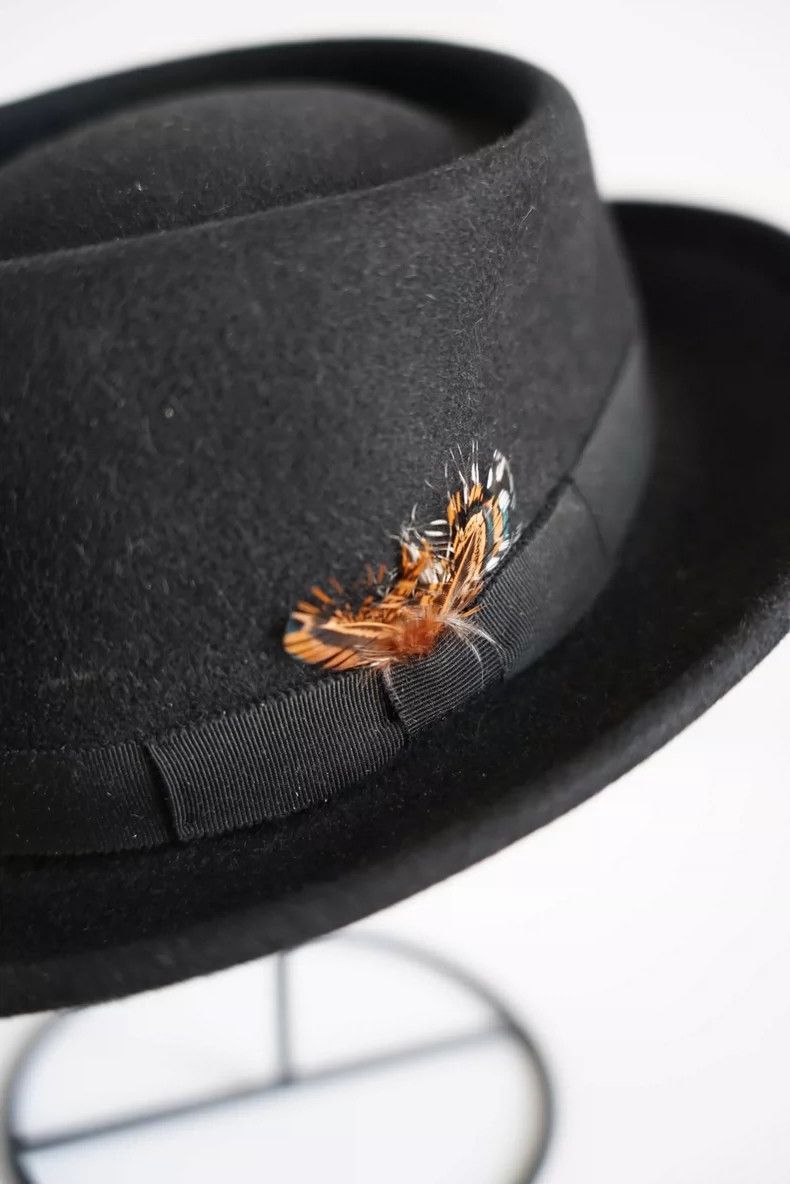 Yohji Yamamoto Yohji Yamamoto 10aw feathered wool top hat 2505-Nextarrow Size ONE SIZE - 5 Thumbnail