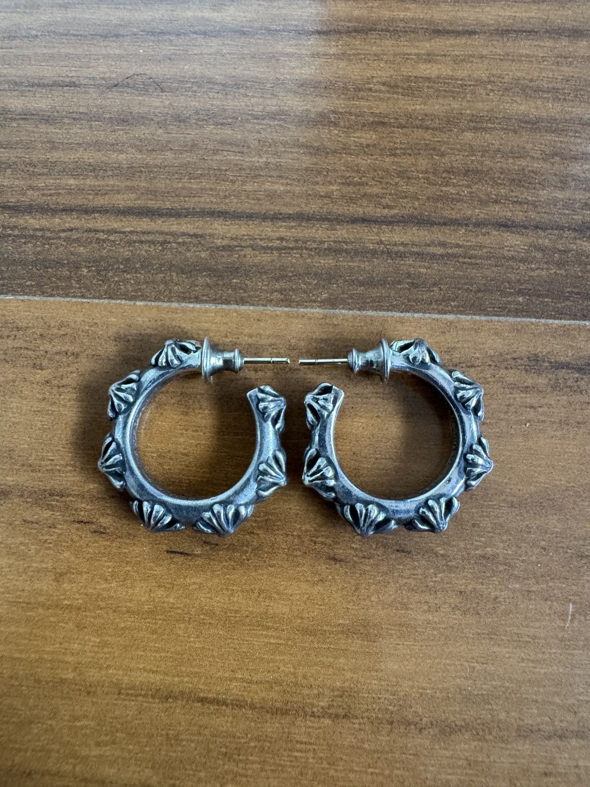Chrome Hearts Chrome Hearts Cross hoop earring | Grailed