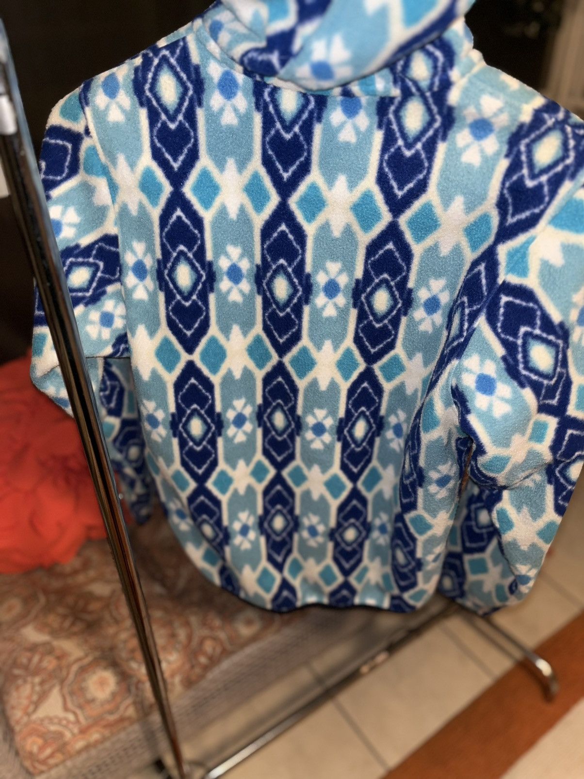 image of Patagonia x Vintage Blue And White Pata Light Jacket, Women's (Size Small)