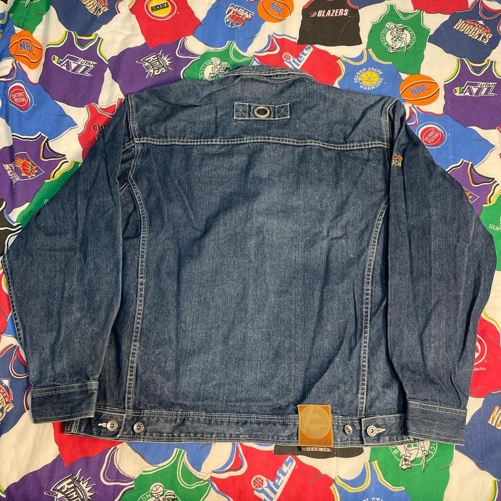 Enyce × Vintage Enyce Denim Jacket Mens XL Dark Wash Vintage Baggy Fit Y2K Size US XL / EU 56 / 4 - 2 Thumbnail