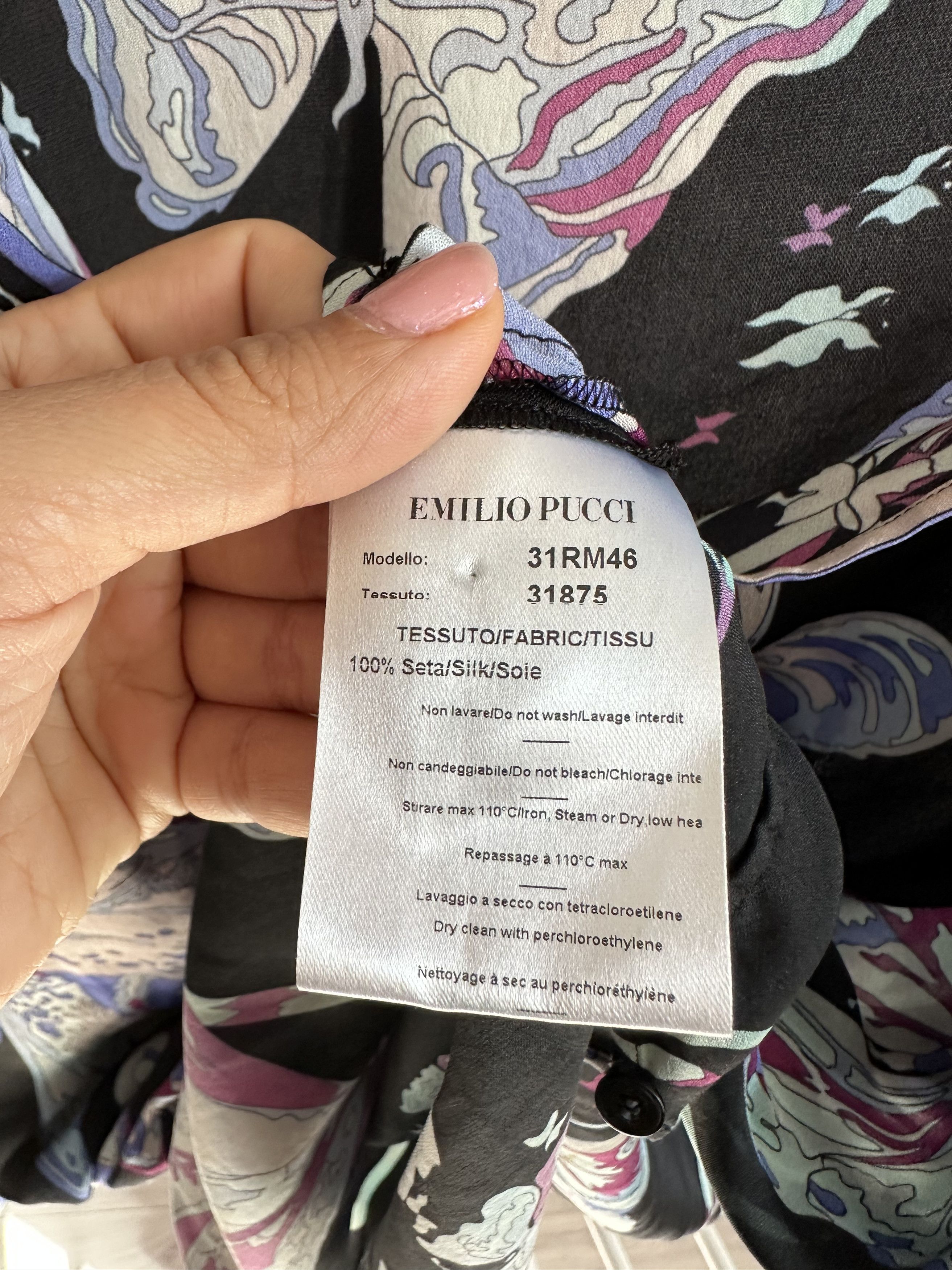 Emilio Pucci × Vintage Emilio Pucci silk butterfly print Size XS / US 0-2 / IT 36-38 - 9 Thumbnail