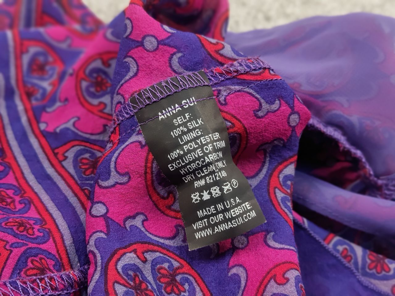 Anna Sui Anna Sui Design Mixed Art Silk Dress dolman sleeve Tunik Size M / US 6-8 / IT 42-44 - 15 Thumbnail