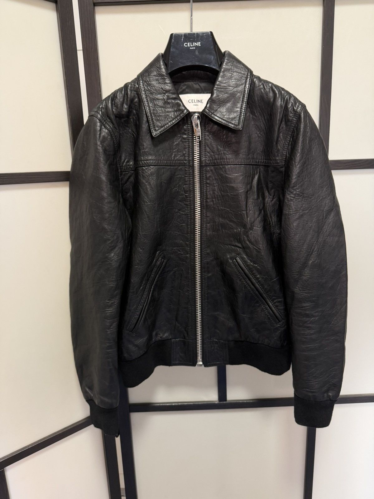 Celine UNRELEASED - SS24 Crystal Logo Lamb Blouson Size US S / EU 44-46 / 1 - 9 Thumbnail