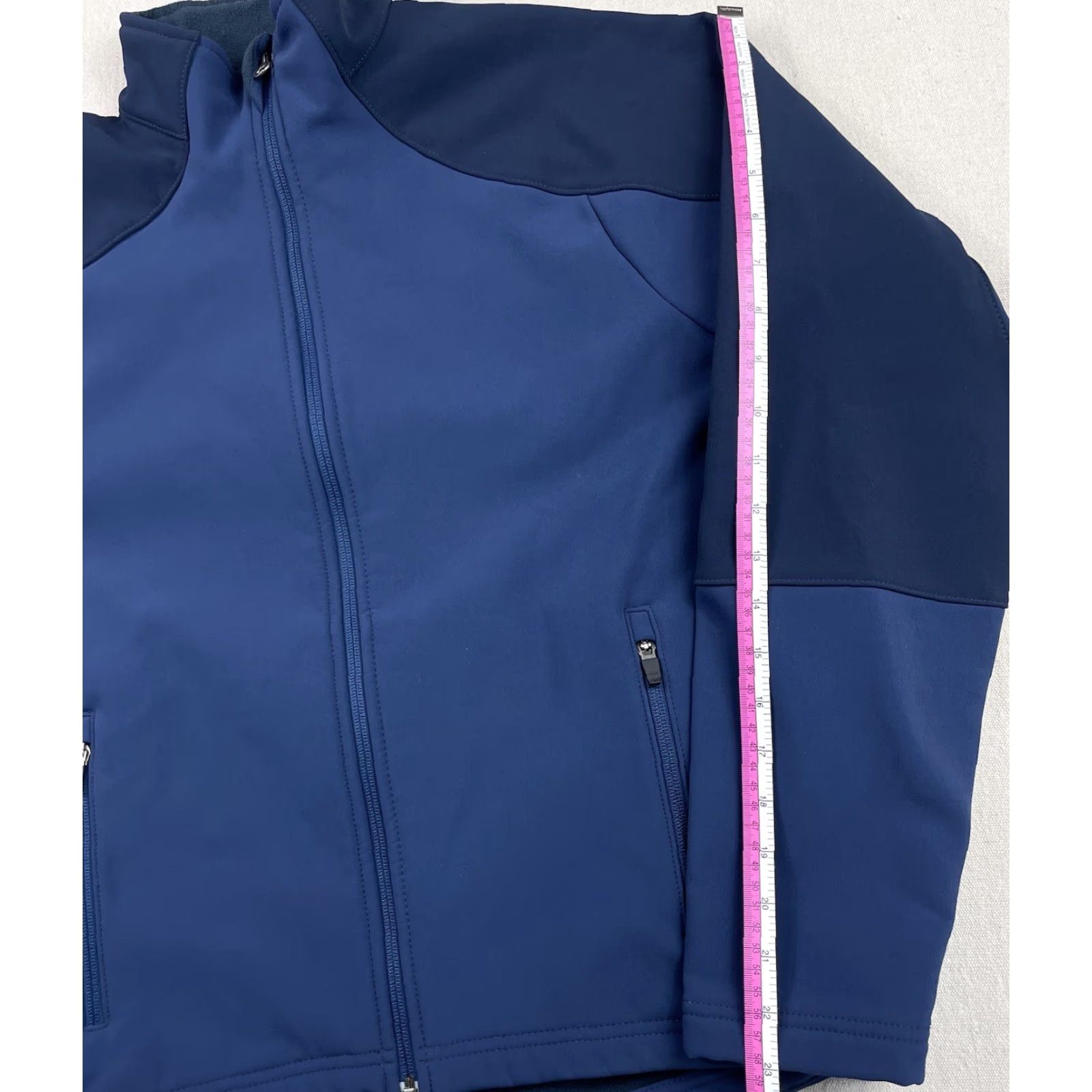 Vintage LL Bean Mens Soft Shell Jacket Fleece Lined Full Zip Pockets Blue Hiking Small Size US S / EU 44-46 / 1 - 7 Thumbnail